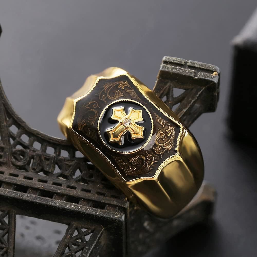 Christianartworkshop Faith and Strength Jesus Cross Religious Ring