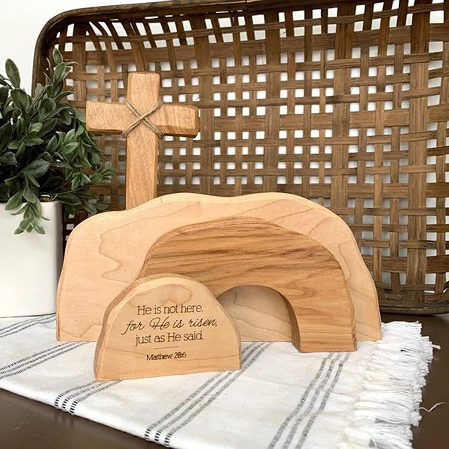 Christianartworkshop Classic Style The Empty Tomb Resurrection Scene Desktop Decorations Ornament