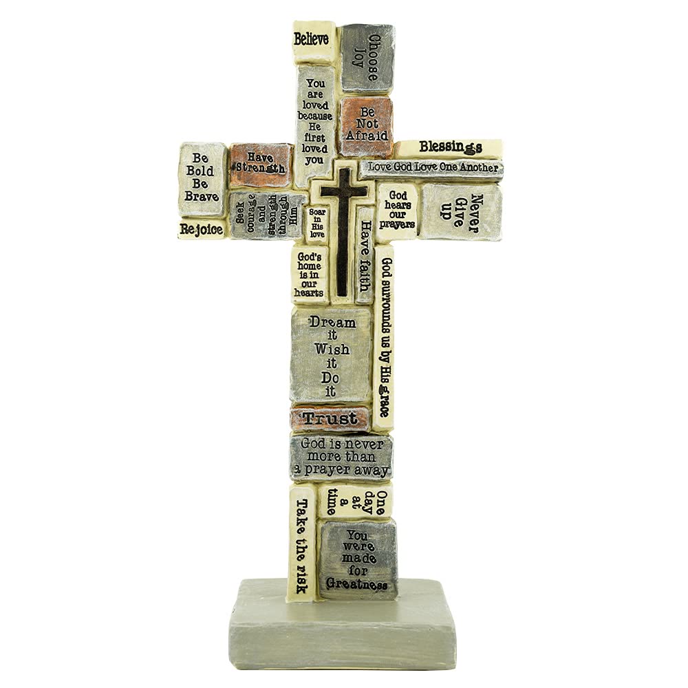 Christianartworkshop Classic Style Motivational Cross Desktop Decorations Ornament