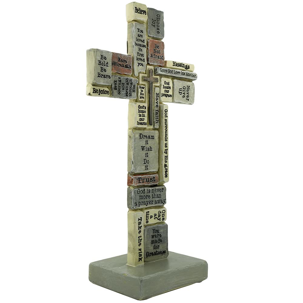Christianartworkshop Classic Style Motivational Cross Desktop Decorations Ornament