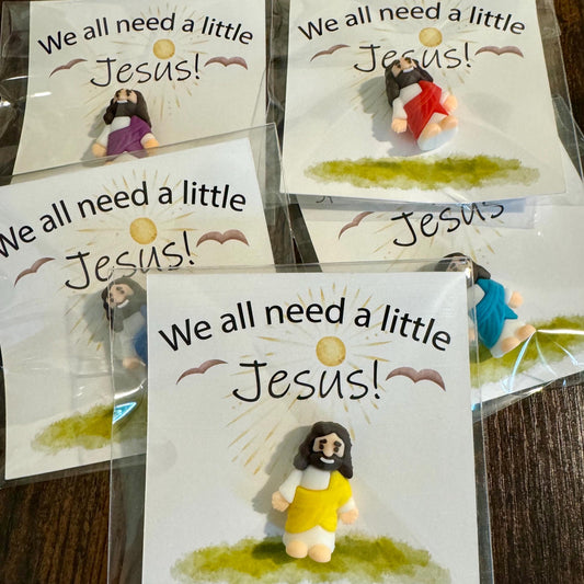 Christianartworkshop 5/10/20/30pcs We All Need A Little Jesus Figurine – A Touch of Divine Presence Father's Day Gift