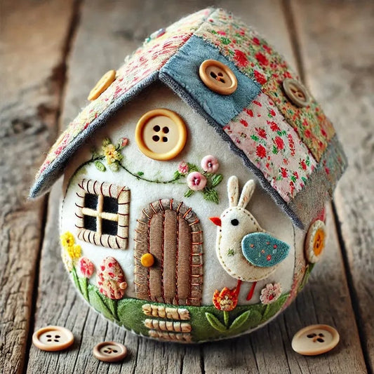 🏡🥚Patchwork Felt Egg House DIY Kit