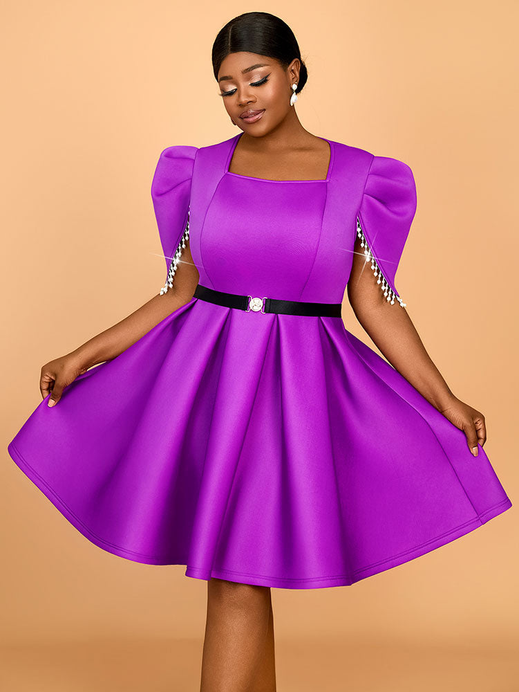 Formal Elegant Dresses for Wedding Guests A Line Pearls