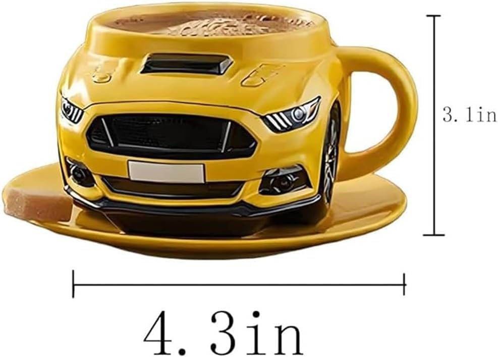 Beetle Shaped Coffee Mug, Handcrafted Imaginative Car Shaped Coffee Mug, Novelty Tea Cup Home Office Decor, Creative Gifts for Beetle Lovers (Blue)