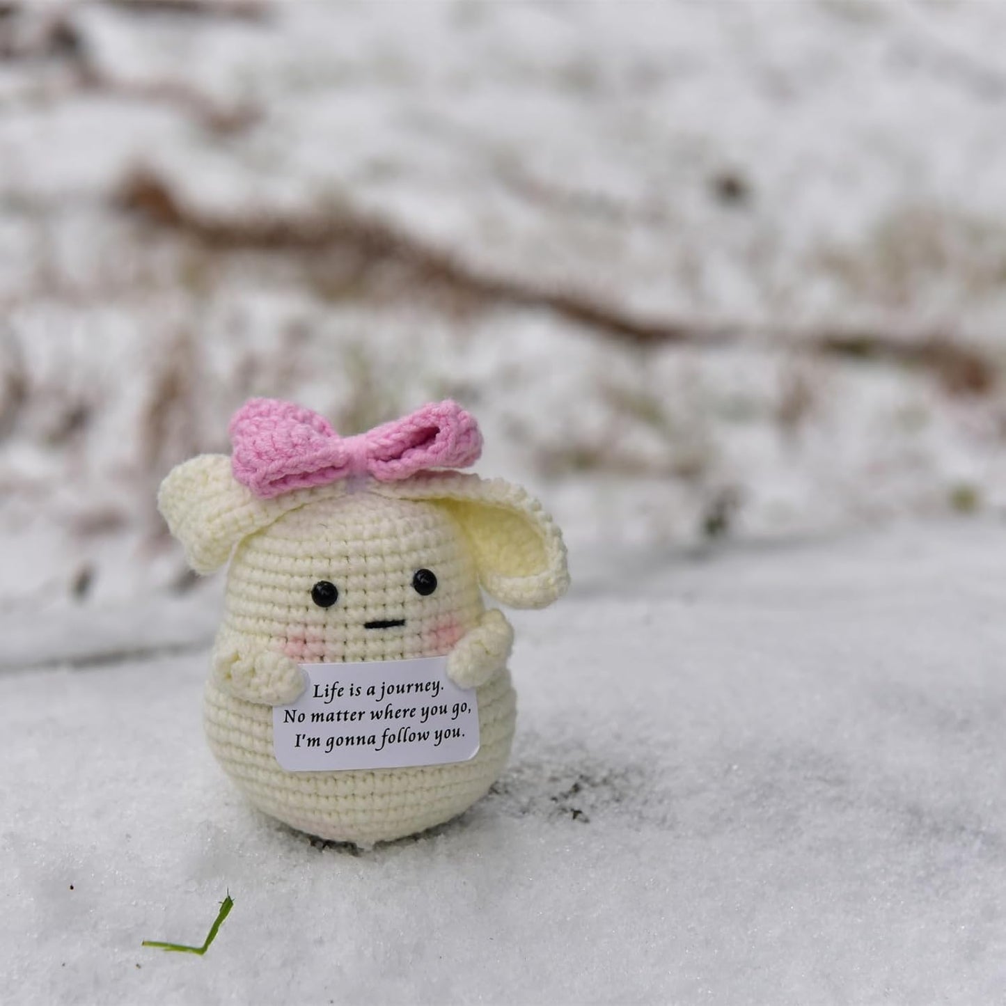 Mini Positive Cute Funny Life Potato Tomato Eggplant Onion Cute Animals Creative Knitted Holding Card Crochet Birthday Christmas Girls Gifts Party Decor