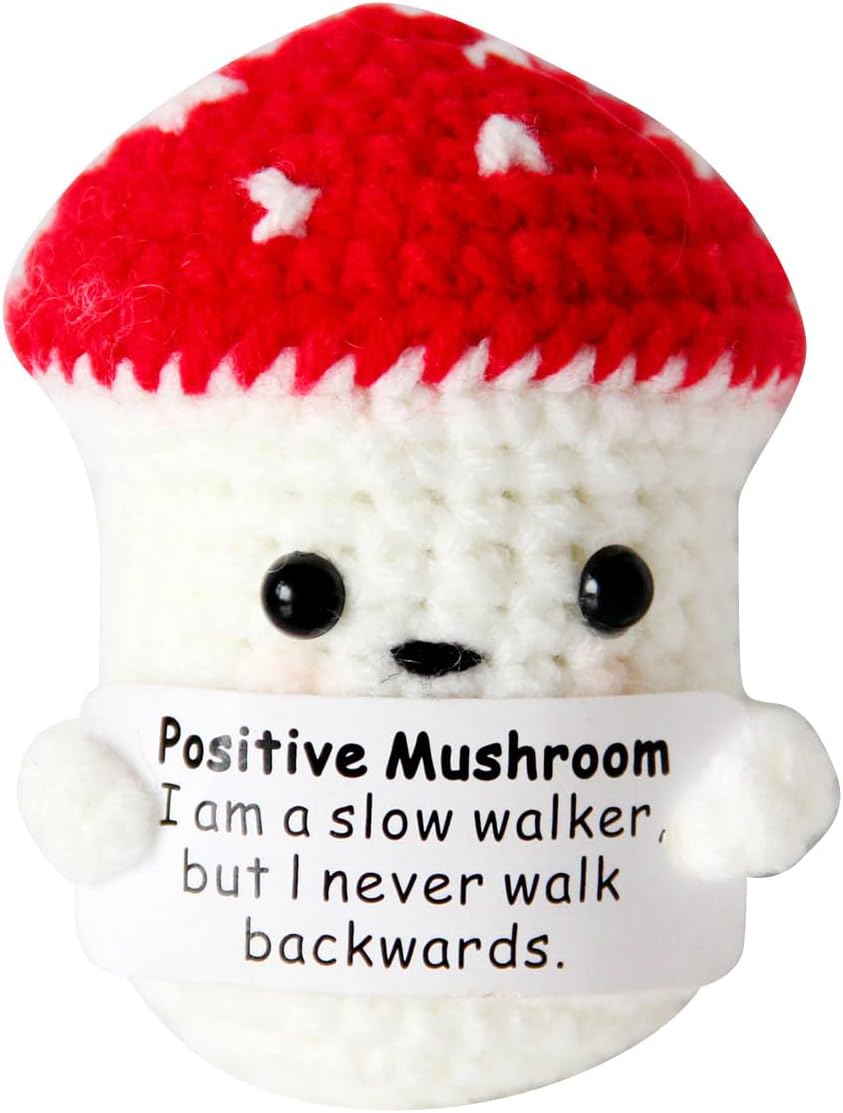 Mini Positive Cute Funny Life Potato Tomato Eggplant Onion Cute Animals Creative Knitted Holding Card Crochet Birthday Christmas Girls Gifts Party Decor