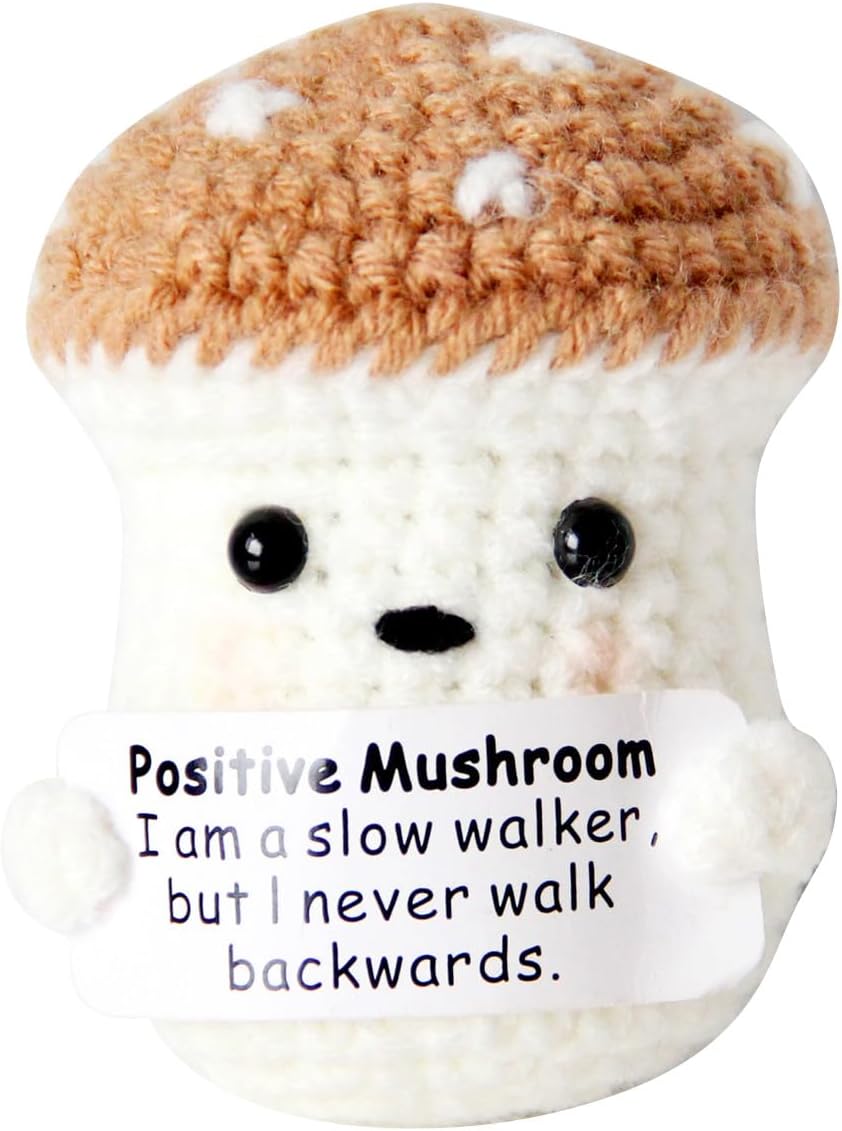 Mini Positive Cute Funny Life Potato Tomato Eggplant Onion Cute Animals Creative Knitted Holding Card Crochet Birthday Christmas Girls Gifts Party Decor