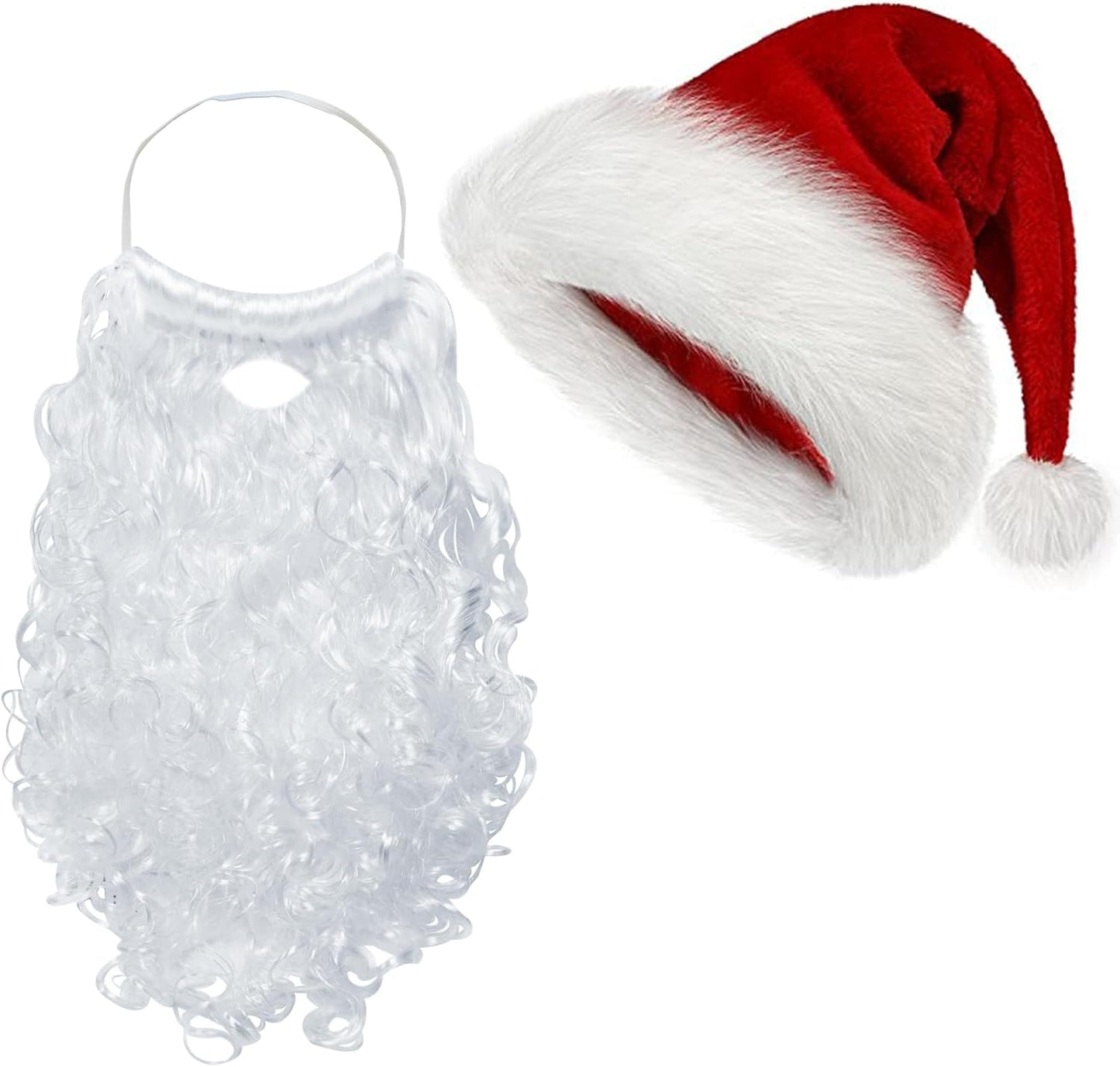 Christmas Hat, Santa Hat Holiday for Adults Unisex Velvet Comfort Extra Thicken Fur Xmas Hat for New Year Festive Party