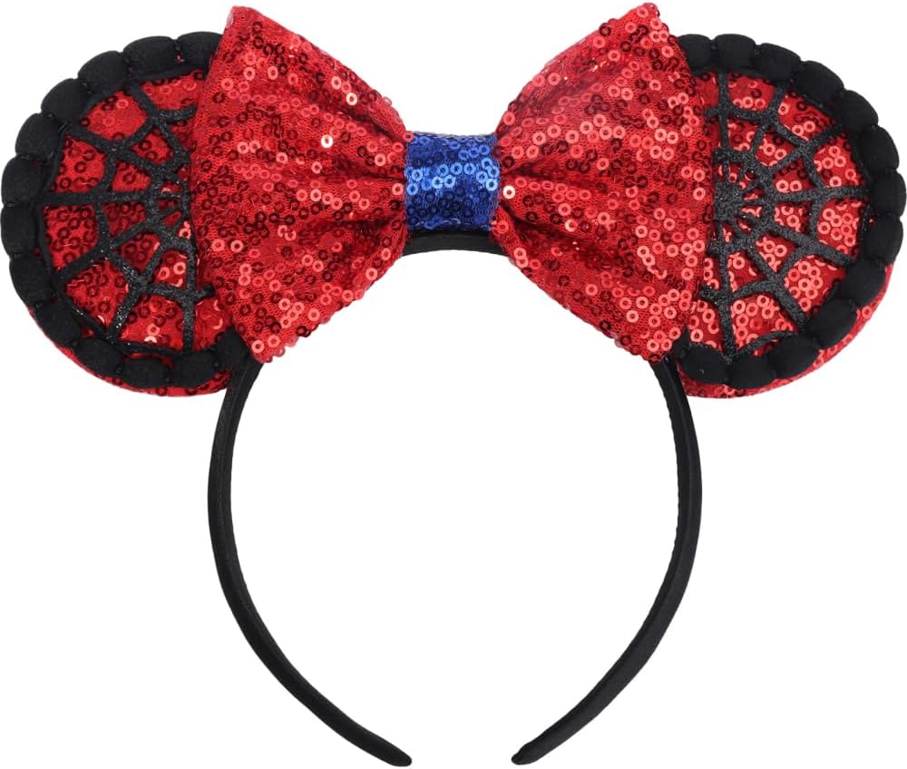Christmas Mouse Ears Headband, Christmas Ears for Women Adult Kids, Christmas Headband Park Ears Christmas Party Cosplay Costumes Accessories (Ginger)
