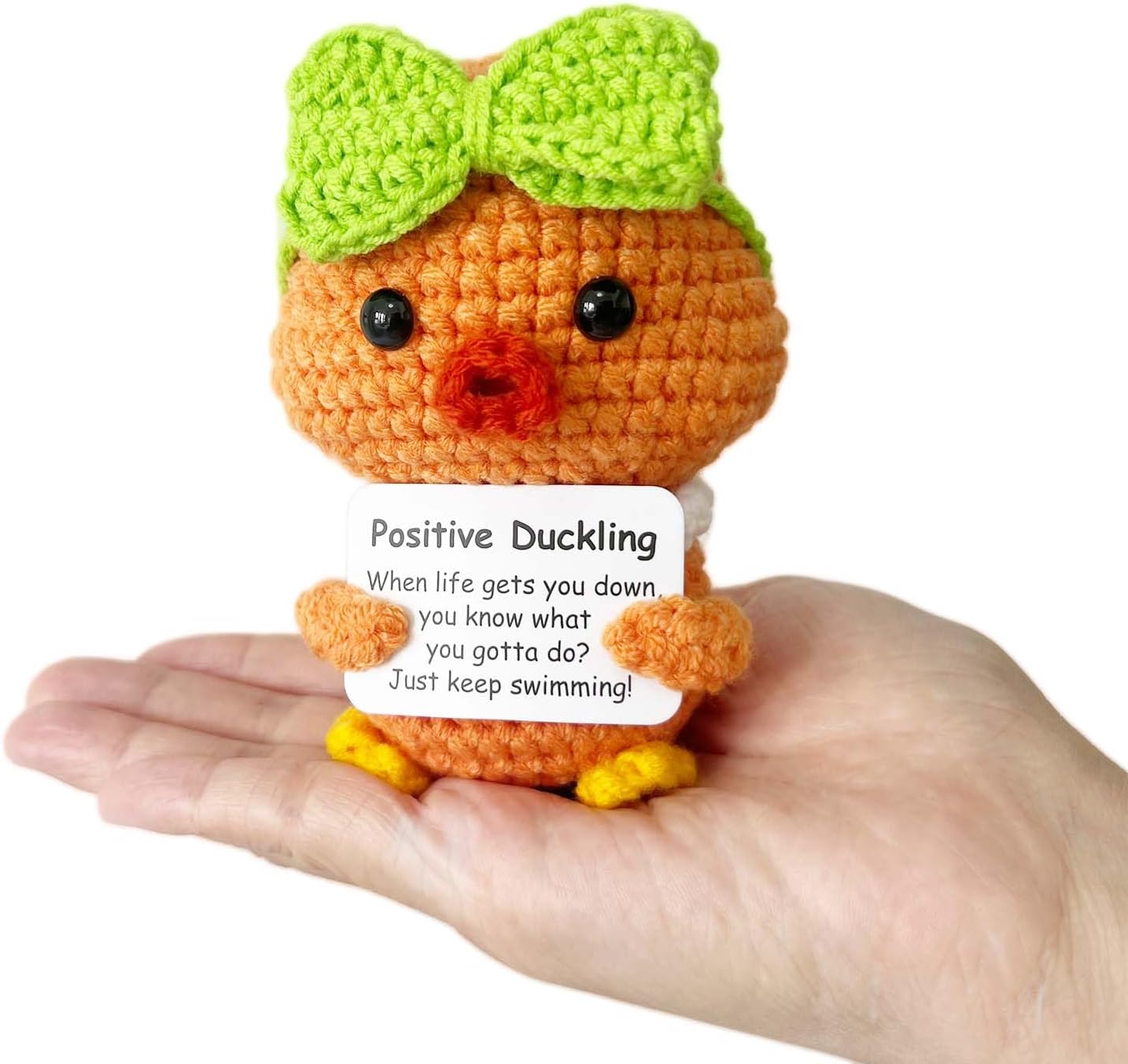 Inspirational Crochet Potato Funny Gifts with Positive Words Christmas Decoration