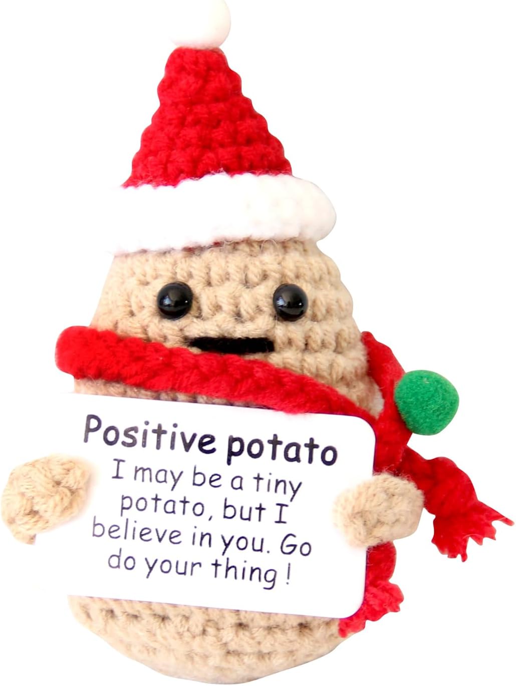 Mini Positive Cute Funny Life Potato Tomato Eggplant Onion Cute Animals Creative Knitted Holding Card Crochet Birthday Christmas Girls Gifts Party Decor