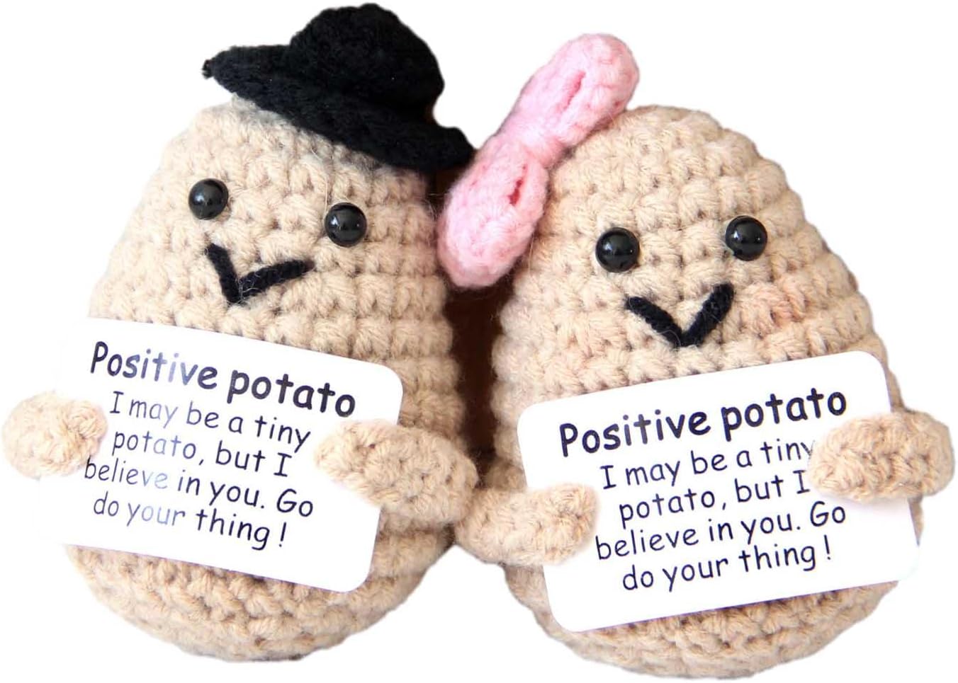 Mini Positive Cute Funny Life Potato Tomato Eggplant Onion Cute Animals Creative Knitted Holding Card Crochet Birthday Christmas Girls Gifts Party Decor