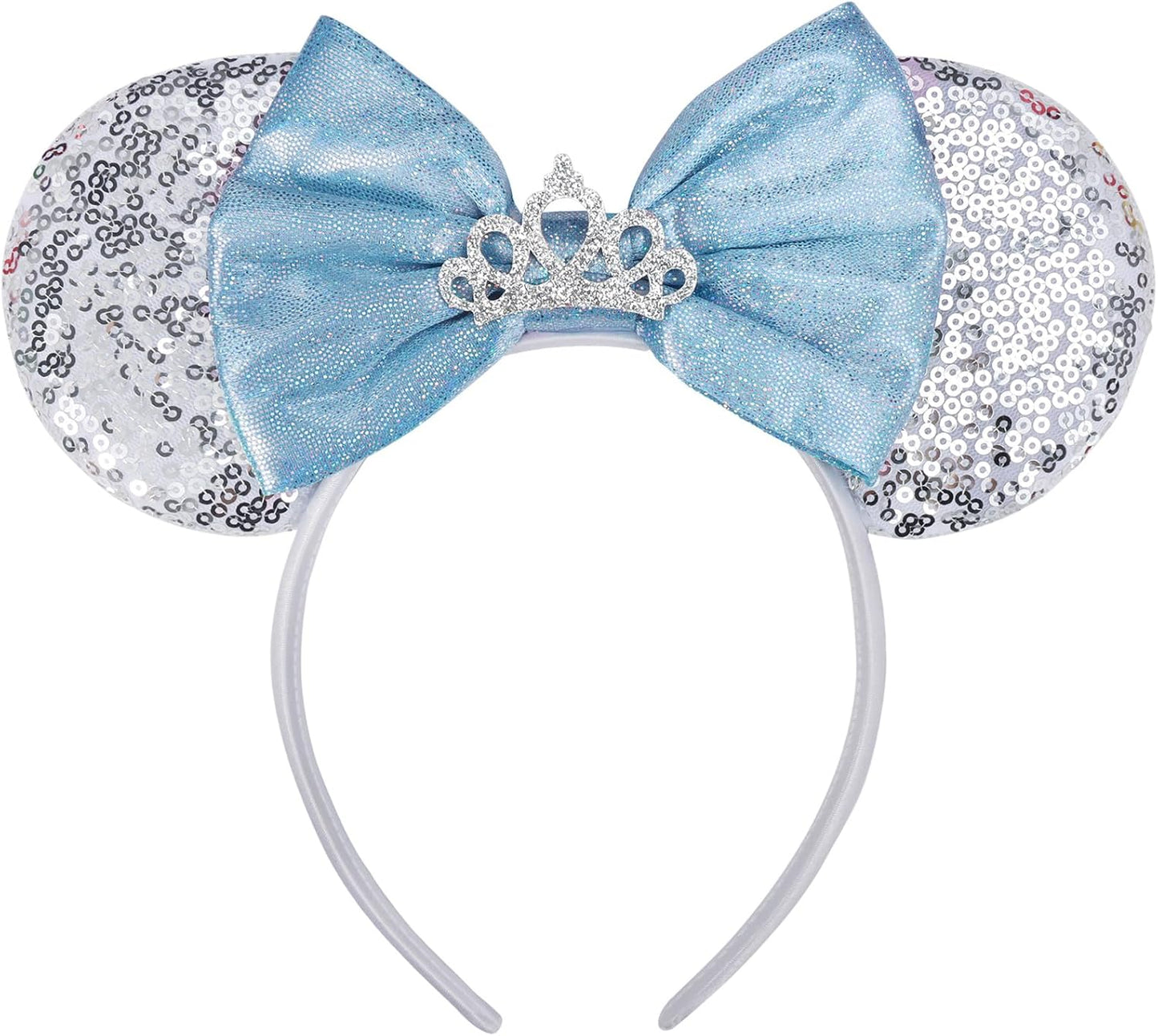 Christmas Mouse Ears Headband, Christmas Ears for Women Adult Kids, Christmas Headband Park Ears Christmas Party Cosplay Costumes Accessories (Ginger)