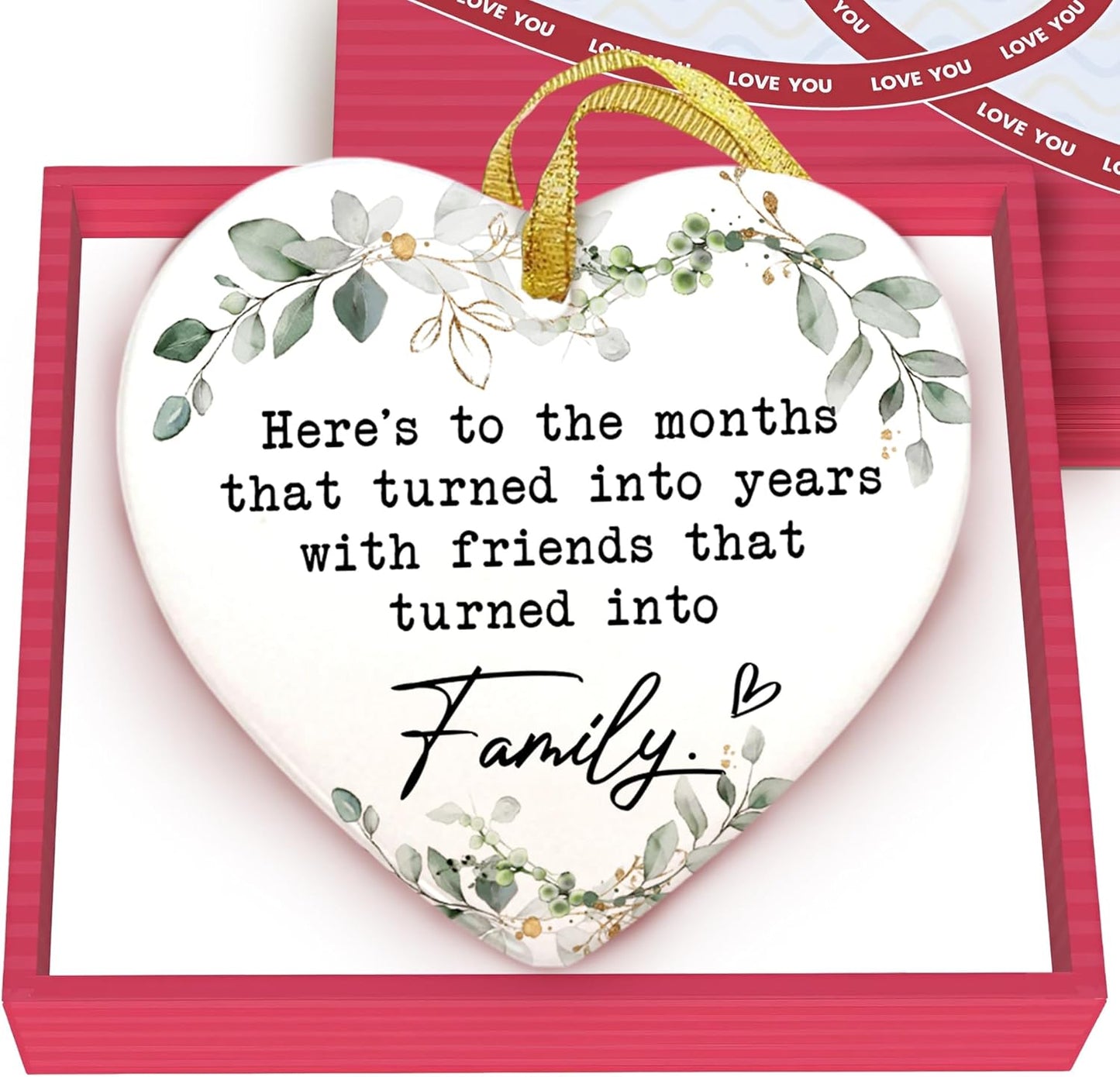 Gossby Gift for Sisters - Sister Gift from Sister - White Sisters Decor - Gifts for Women Best Friend - Car Hanging Decoration Ornament - Wine Bottle Decor