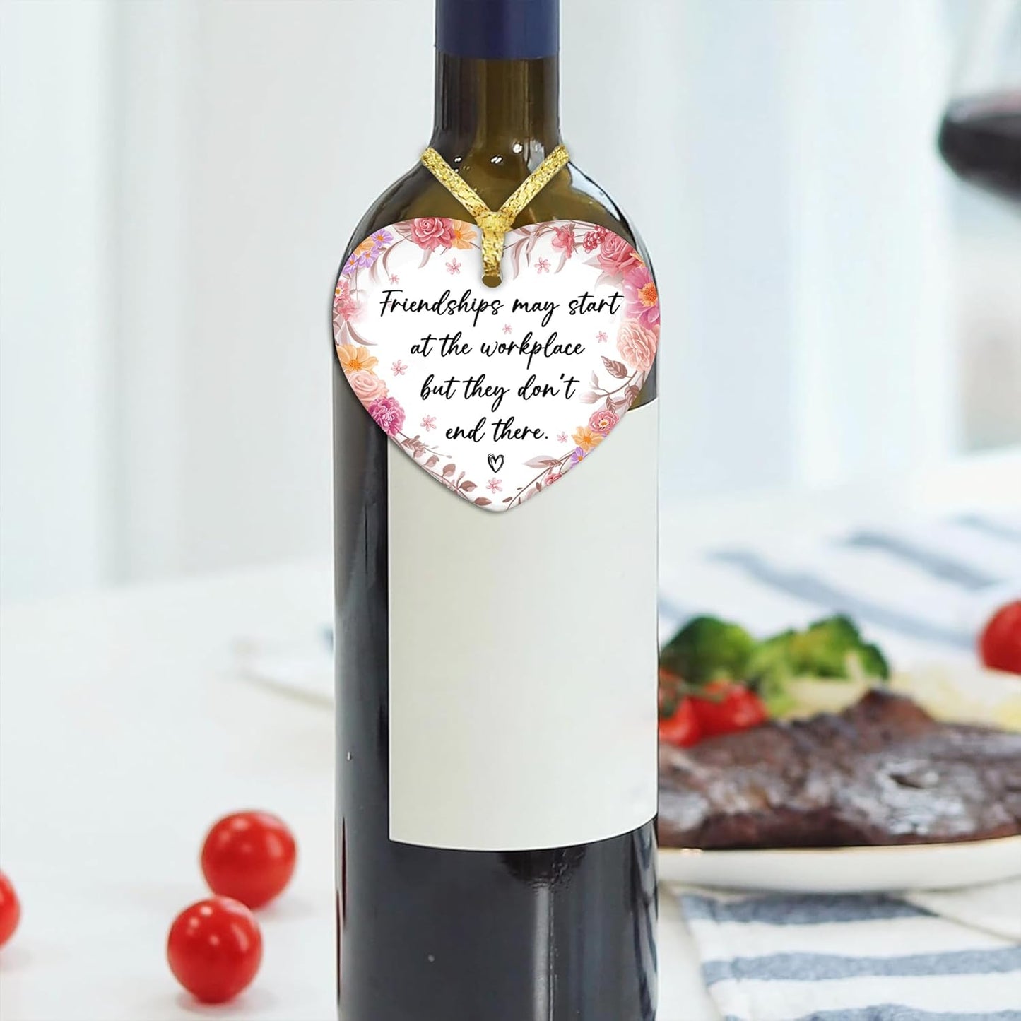 Gossby Gift for Sisters - Sister Gift from Sister - White Sisters Decor - Gifts for Women Best Friend - Car Hanging Decoration Ornament - Wine Bottle Decor