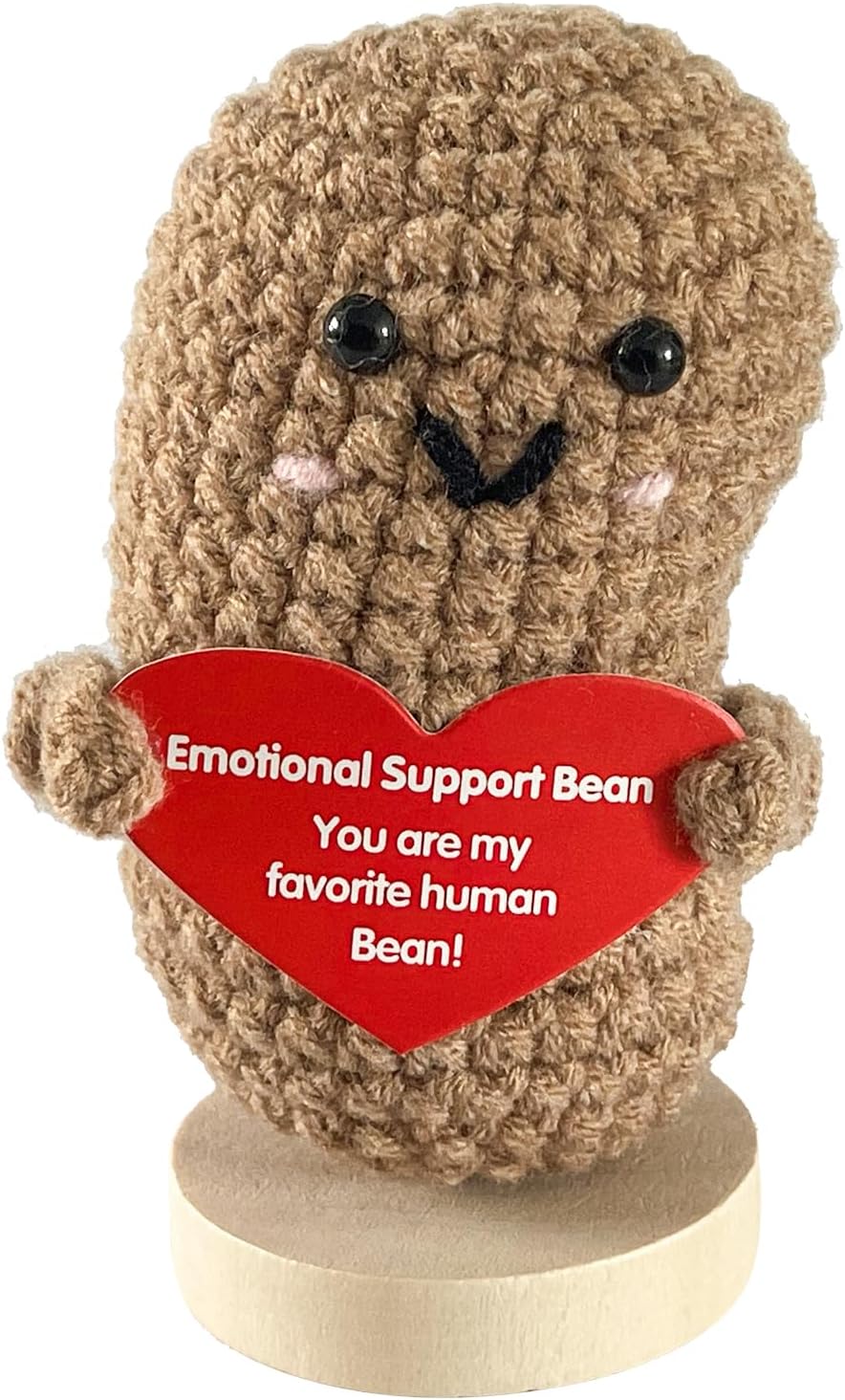 Funny Mini Positive Potato, Cute Crochet Doll with Positive Card, Soft Wool Knitting Toy Decoration