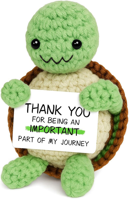 Mini Optimistic Funny Potato, Knitted Doll with Card for Cheer Up Gifts and Party Decorations