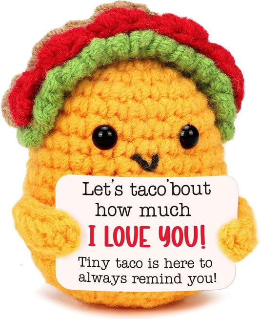 Positive Crochet Taco Christmas Birthday Gifts Home Decor Emotional Inspirational Support