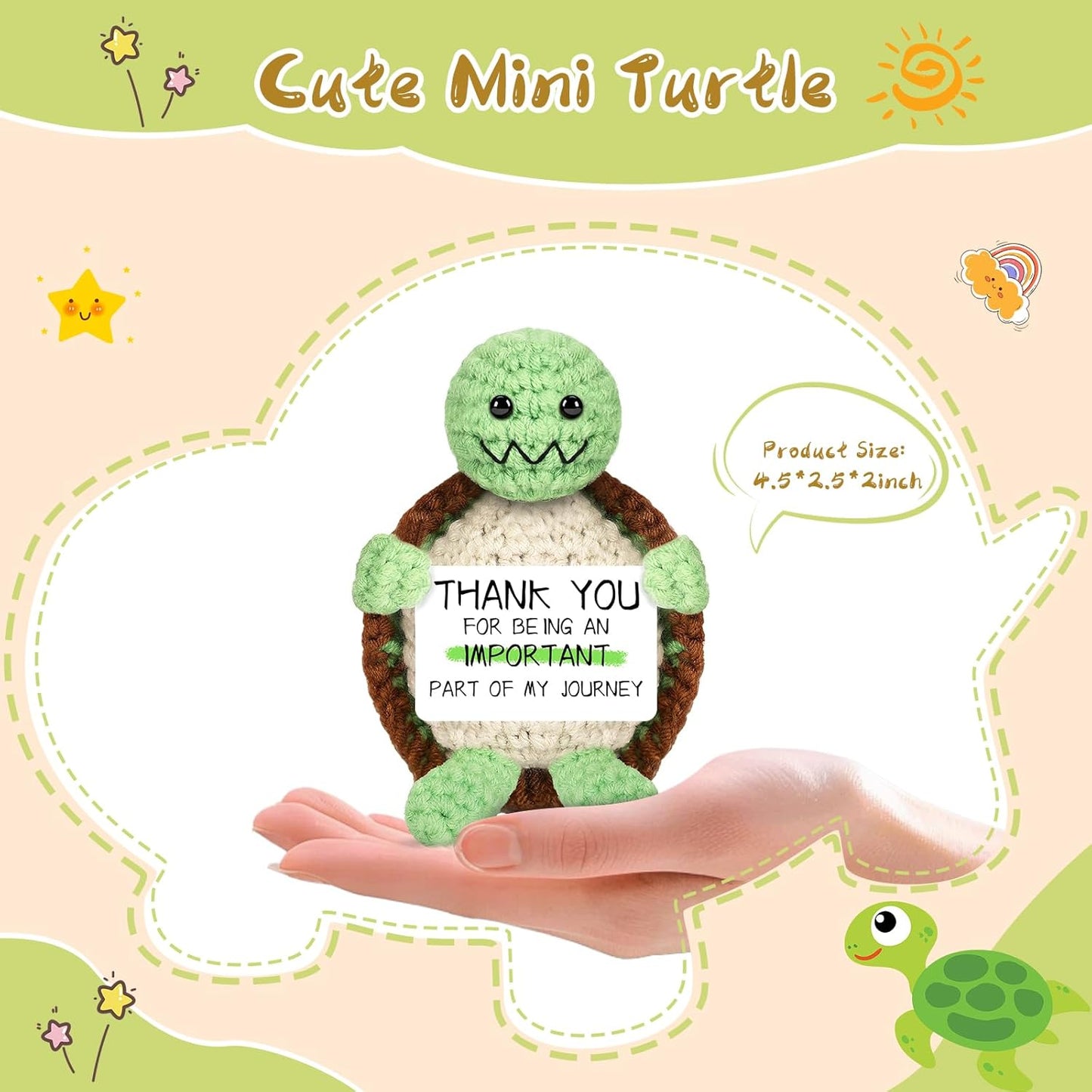 Mini Optimistic Funny Potato, Knitted Doll with Card for Cheer Up Gifts and Party Decorations