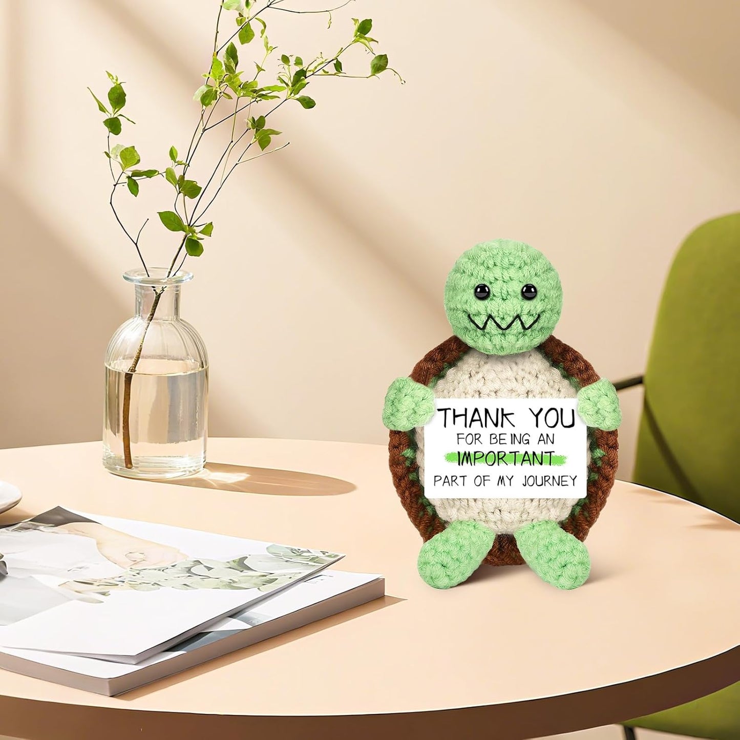Mini Optimistic Funny Potato, Knitted Doll with Card for Cheer Up Gifts and Party Decorations