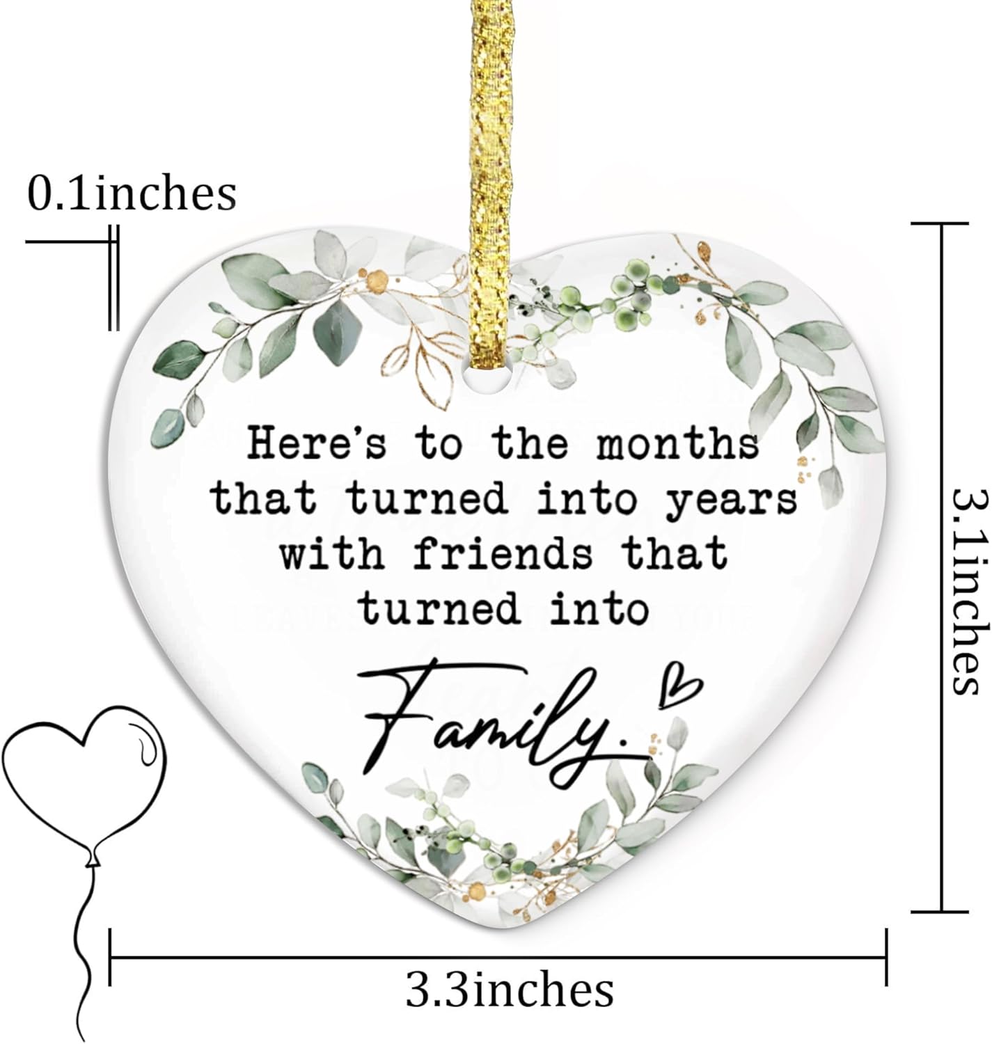 Gossby Gift for Sisters - Sister Gift from Sister - White Sisters Decor - Gifts for Women Best Friend - Car Hanging Decoration Ornament - Wine Bottle Decor