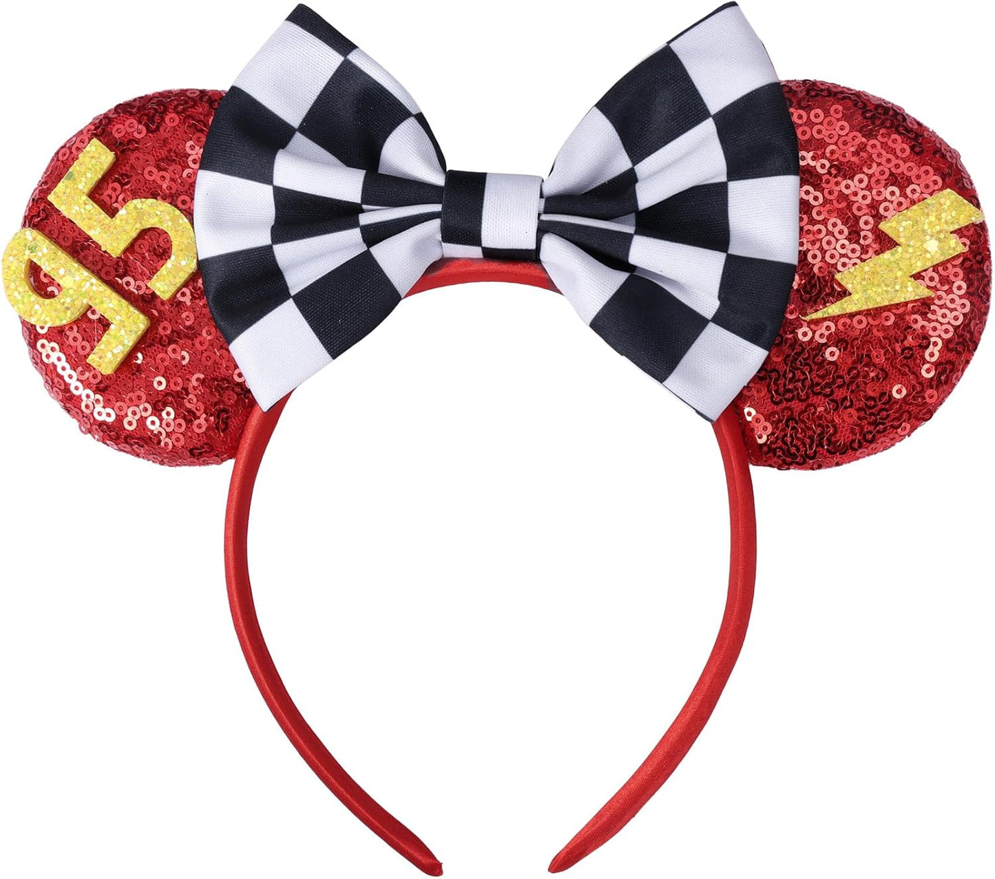Christmas Mouse Ears Headband, Christmas Ears for Women Adult Kids, Christmas Headband Park Ears Christmas Party Cosplay Costumes Accessories (Ginger)