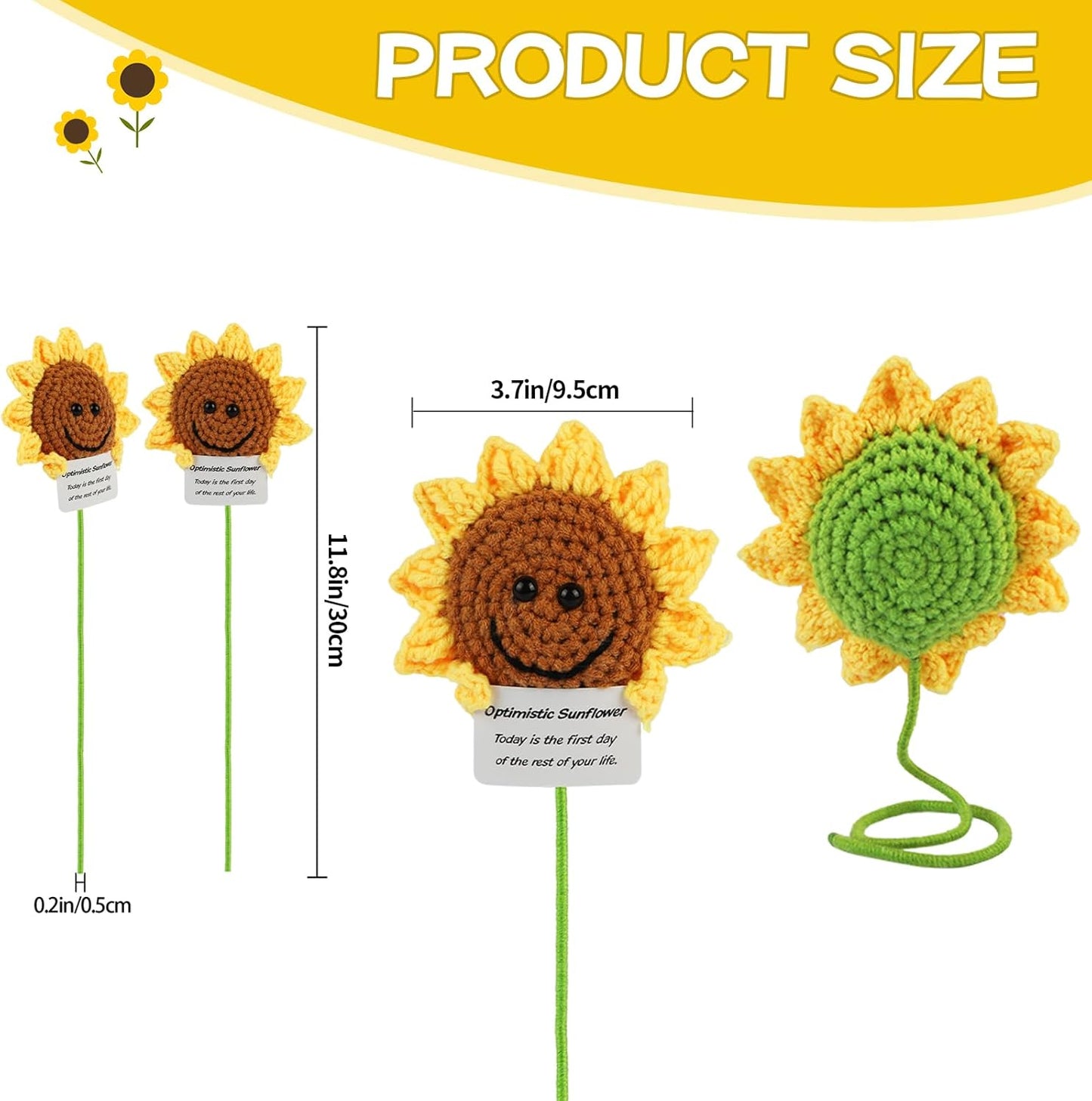Hoedia Handmade Emotional Pickle Gift, Cucumber Crochet Doll Inspirational Gifts with Cards, Cute Knitted Funny Support Pickle Potato Friend Birthday (Emotional Strawberry)