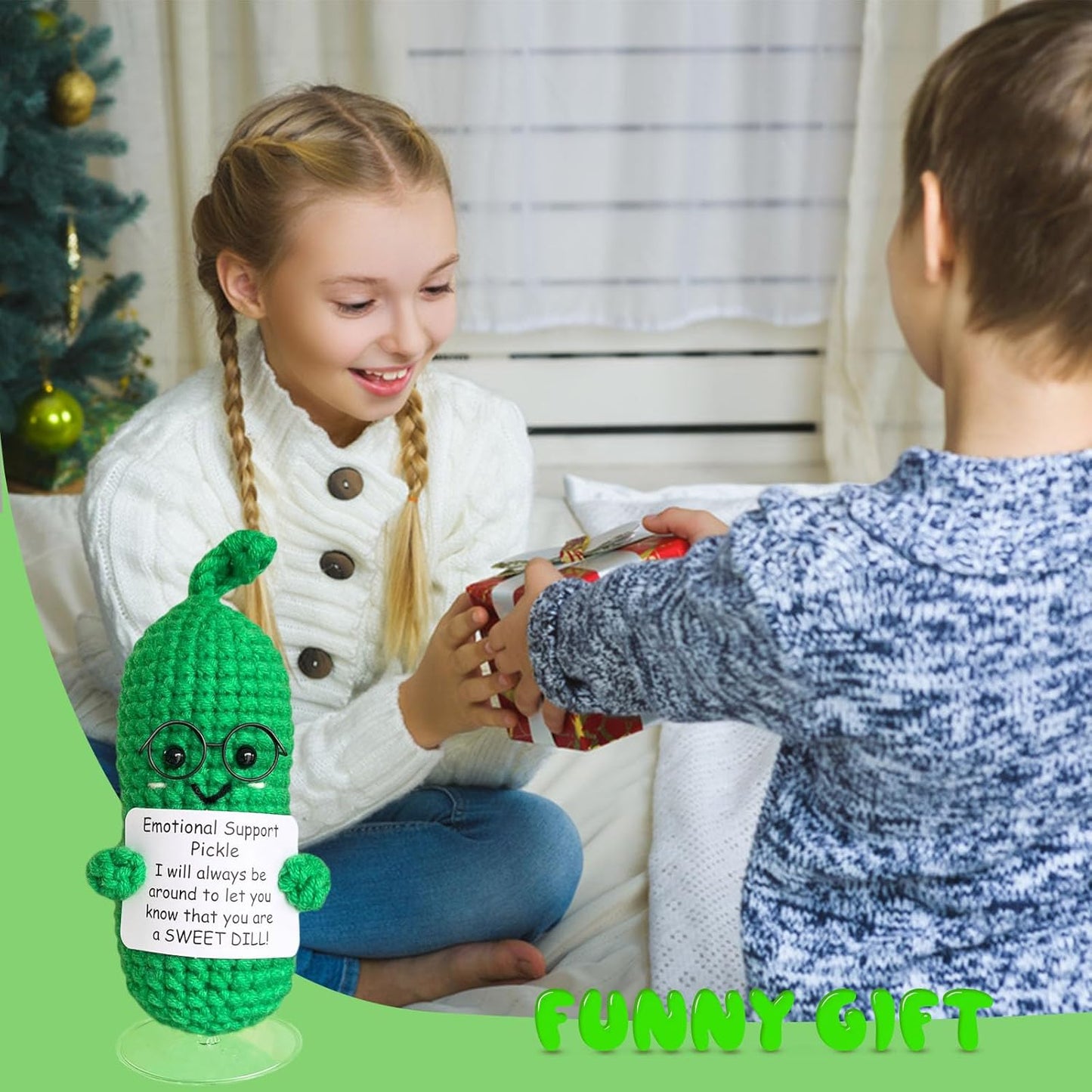 Inspirational Crochet Potato Funny Gifts with Positive Words Christmas Decoration