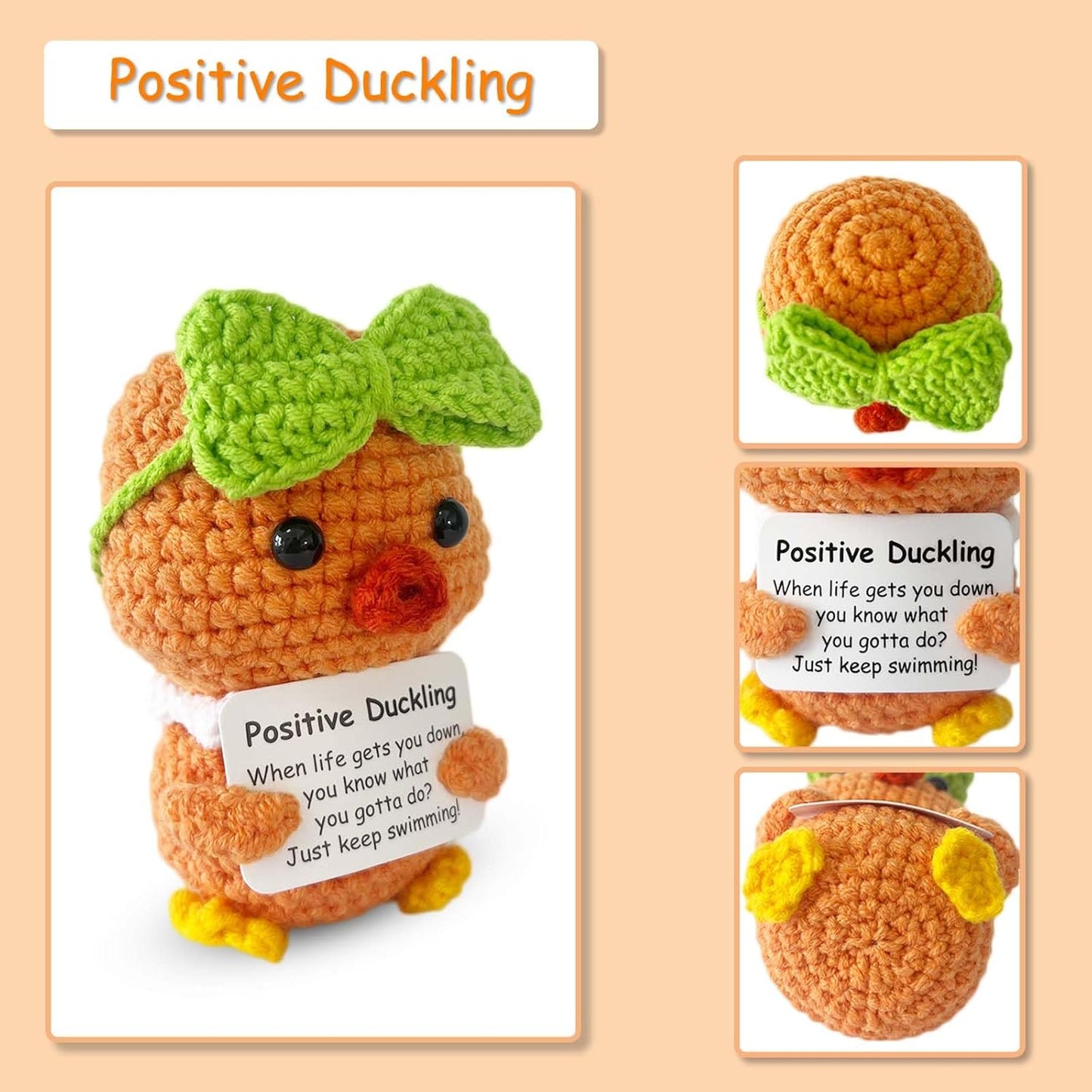 Inspirational Crochet Potato Funny Gifts with Positive Words Christmas Decoration