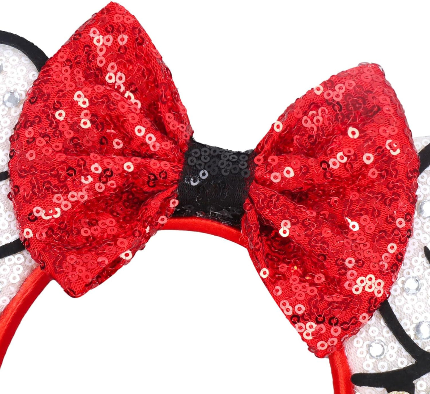 Christmas Mouse Ears Headband, Christmas Ears for Women Adult Kids, Christmas Headband Park Ears Christmas Party Cosplay Costumes Accessories (Ginger)