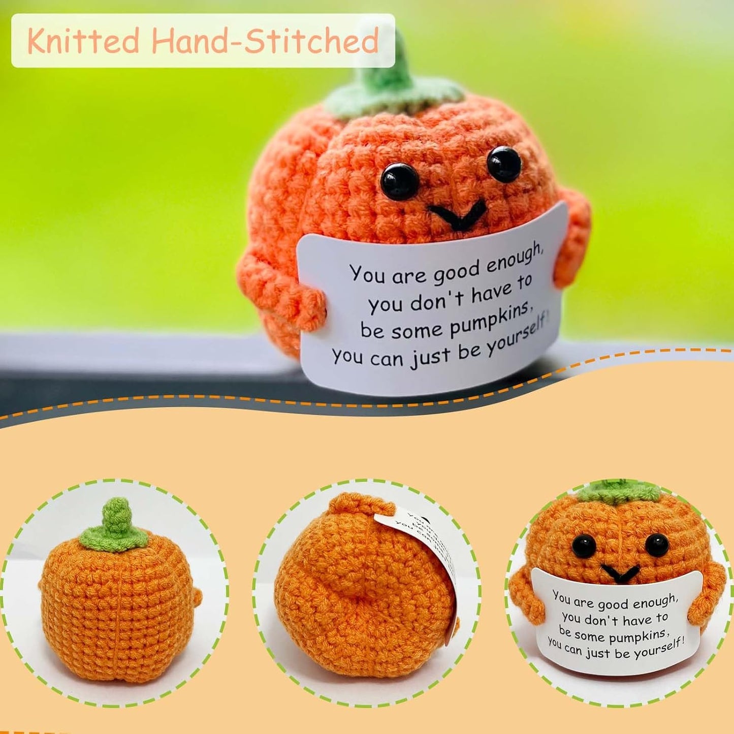 Inspirational Crochet Potato Funny Gifts with Positive Words Christmas Decoration