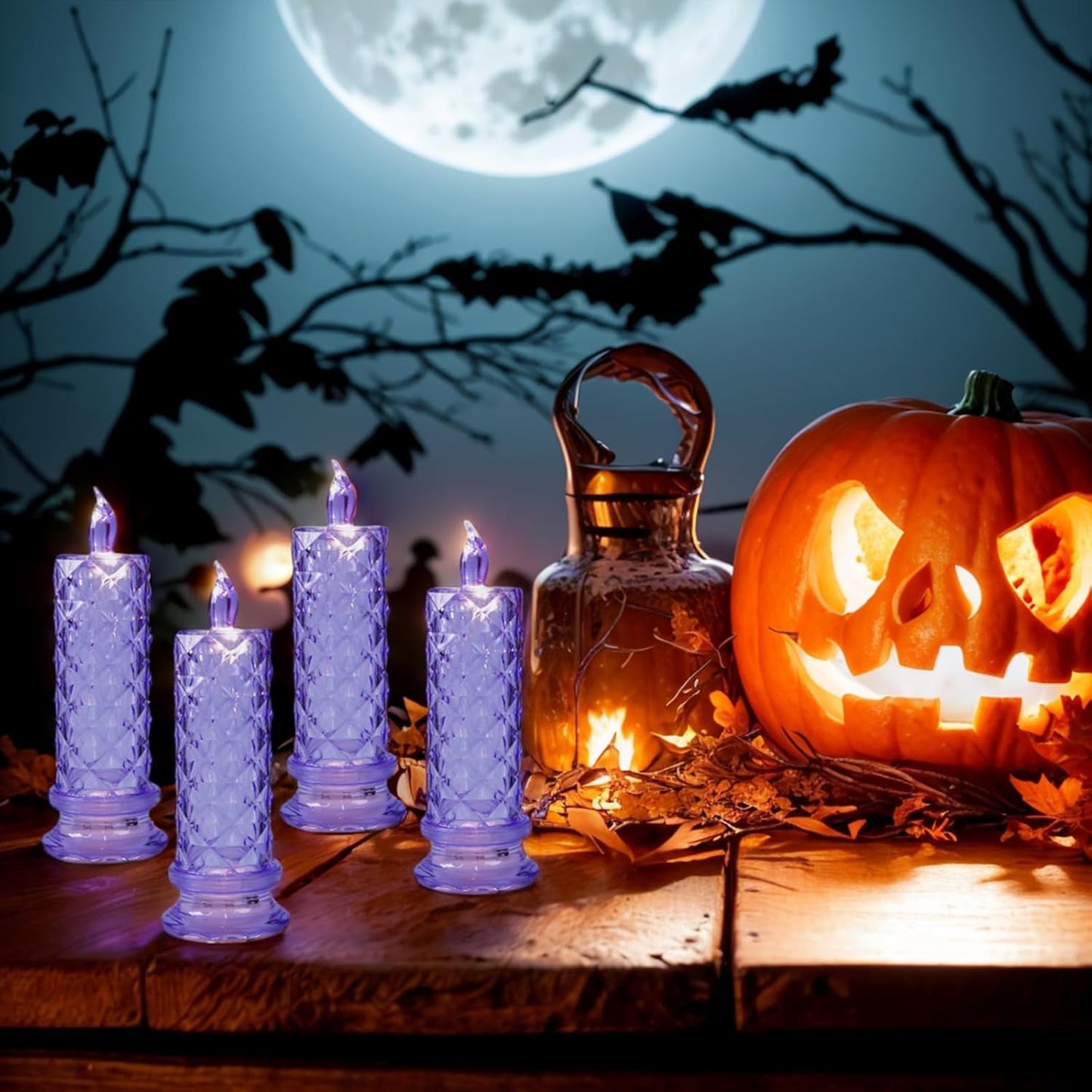 Rose Shadow LED Flameless Candles, 6PCS Romantic Battery Operated Candles Led Pillar Candles for Valentines Anniversary Wedding Christmas Decorations(White, D 2.5" x H 7.2")