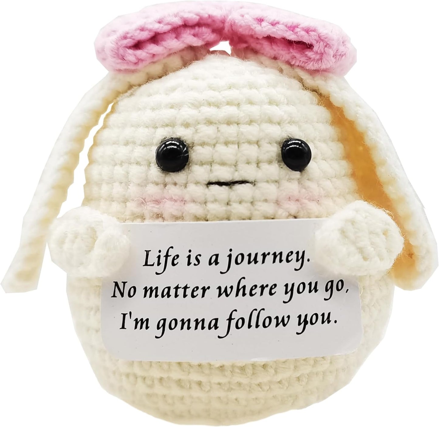 Mini Positive Cute Funny Life Potato Tomato Eggplant Onion Cute Animals Creative Knitted Holding Card Crochet Birthday Christmas Girls Gifts Party Decor