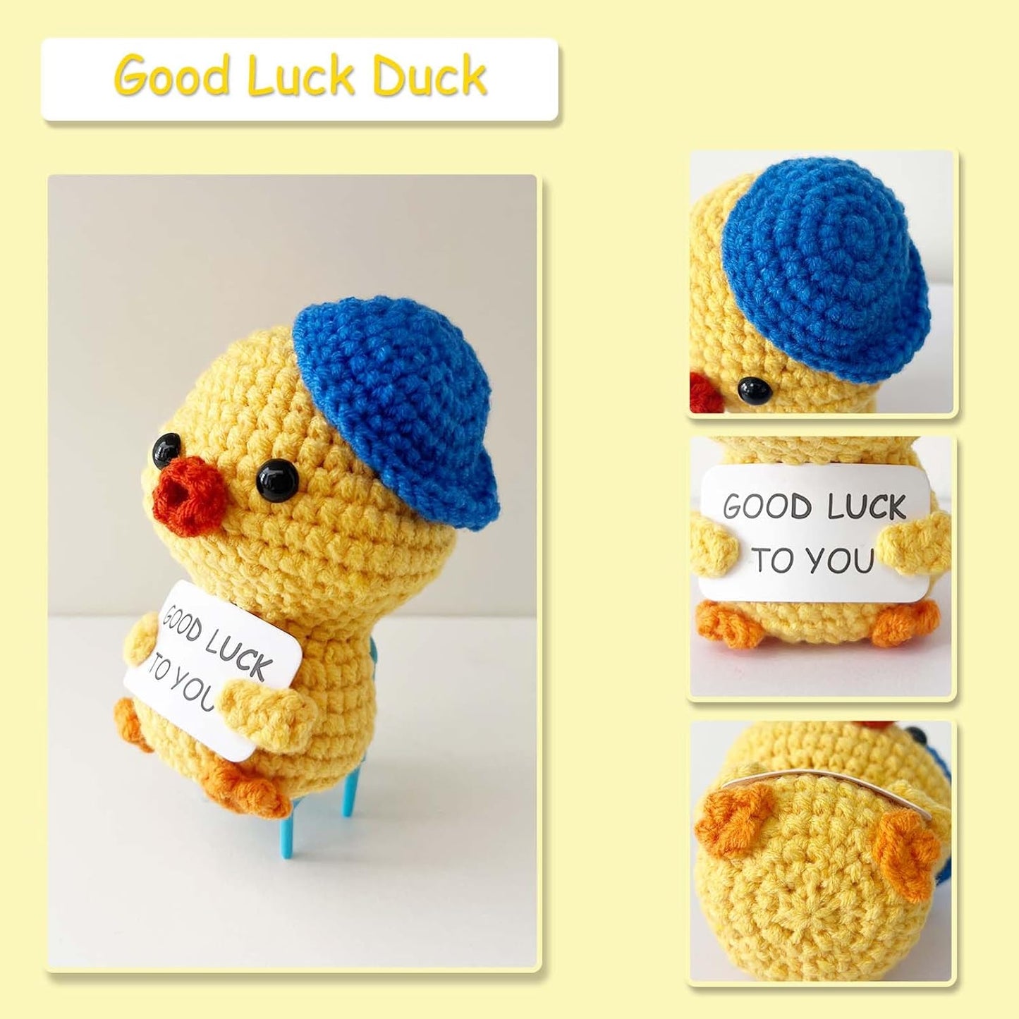 Inspirational Crochet Potato Funny Gifts with Positive Words Christmas Decoration