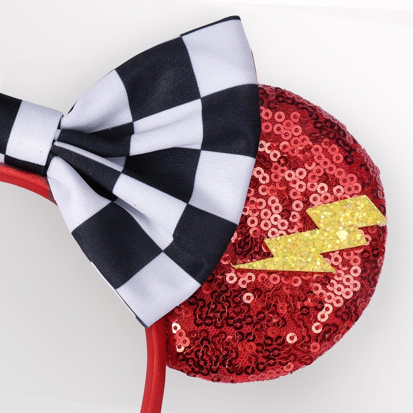 Christmas Mouse Ears Headband, Christmas Ears for Women Adult Kids, Christmas Headband Park Ears Christmas Party Cosplay Costumes Accessories (Ginger)
