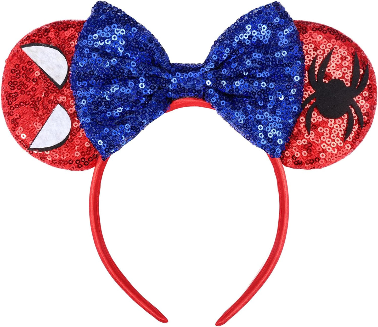 Christmas Mouse Ears Headband, Christmas Ears for Women Adult Kids, Christmas Headband Park Ears Christmas Party Cosplay Costumes Accessories (Ginger)