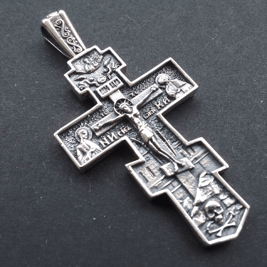 Christianartworkshop Titanium Orthodox Jesus Crucifix Necklace Protection Jewelry