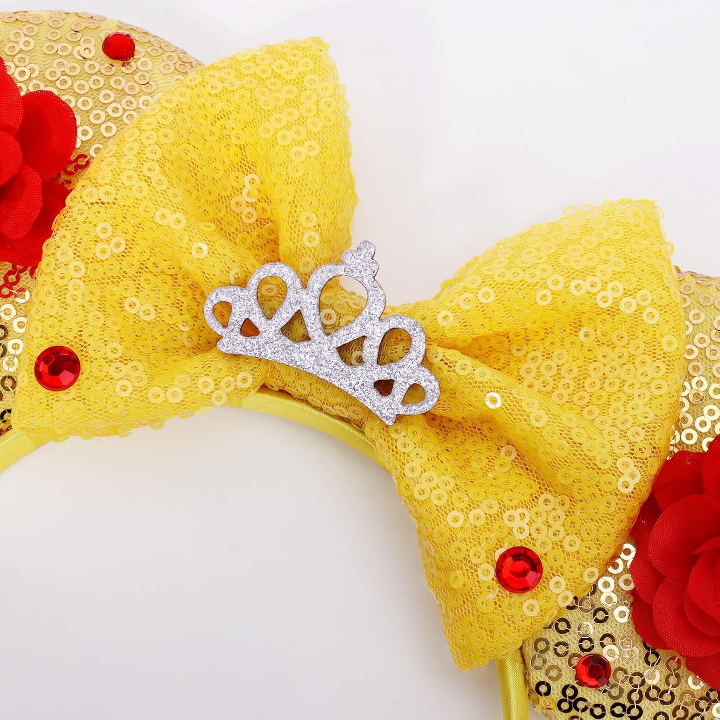 Christmas Mouse Ears Headband, Christmas Ears for Women Adult Kids, Christmas Headband Park Ears Christmas Party Cosplay Costumes Accessories (Ginger)