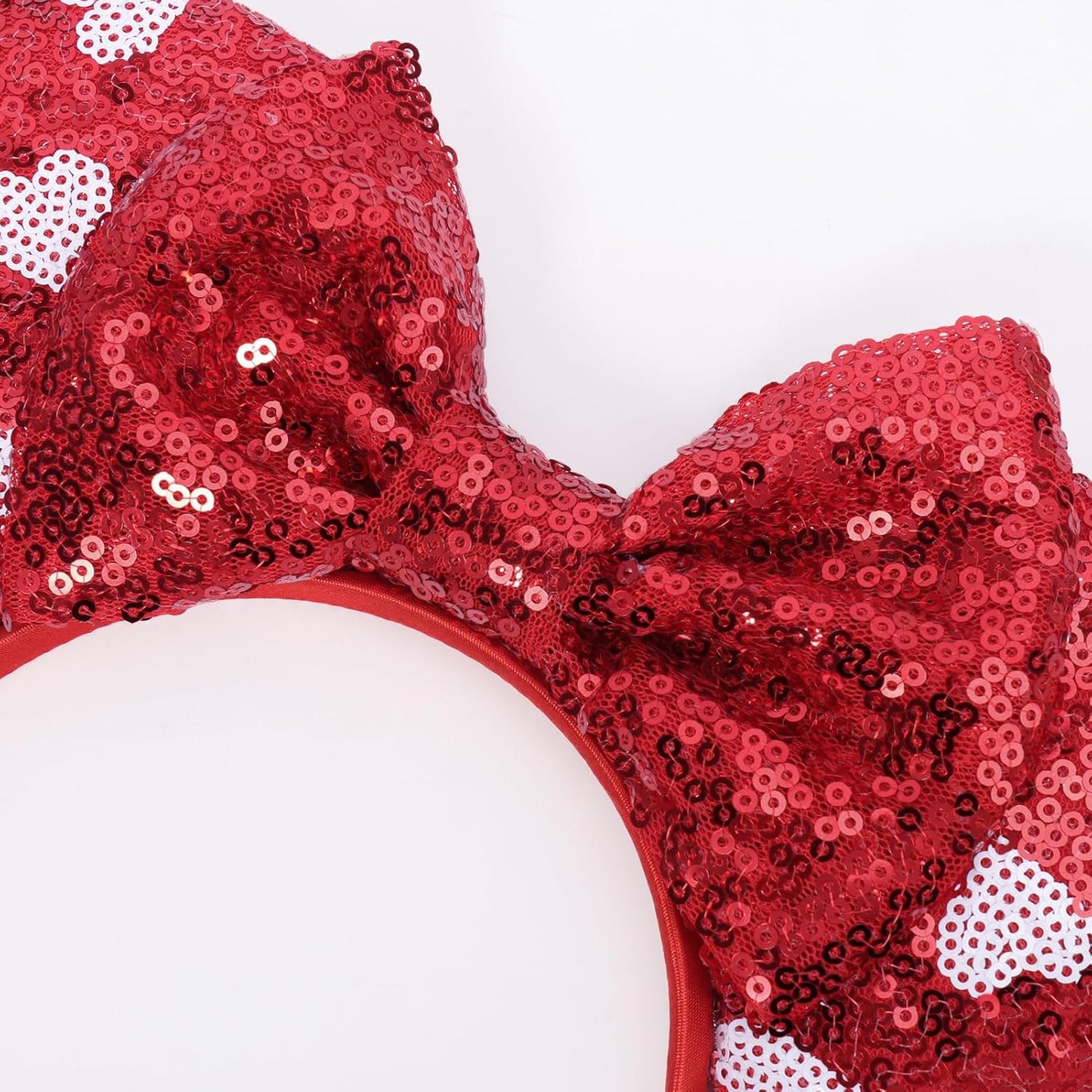 Christmas Mouse Ears Headband, Christmas Ears for Women Adult Kids, Christmas Headband Park Ears Christmas Party Cosplay Costumes Accessories (Ginger)