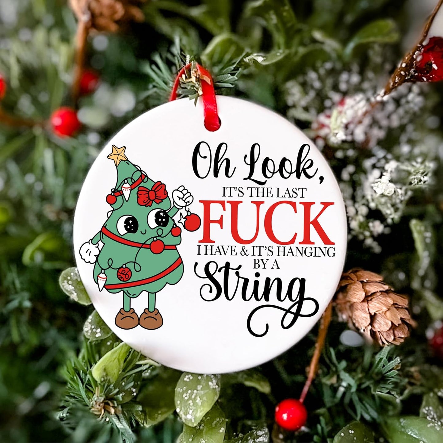 Funny Christmas Ornaments - I Saw That Jesus Ornament - Stocking Stuffers for Women Men - Funny Ornaments for Adults Exchange - Christmas Gift for Women Men Coworkers Mom