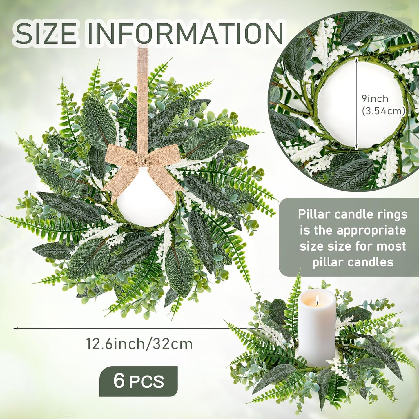 24" Christmas Wreaths for Front Door 2 PCS Christmas Teardrop Swag Winter Wreath with Red Ball Red Berry Pine Needles for Indoor Outdoor Farmhouse Home Wall Window Festival Wedding Decor