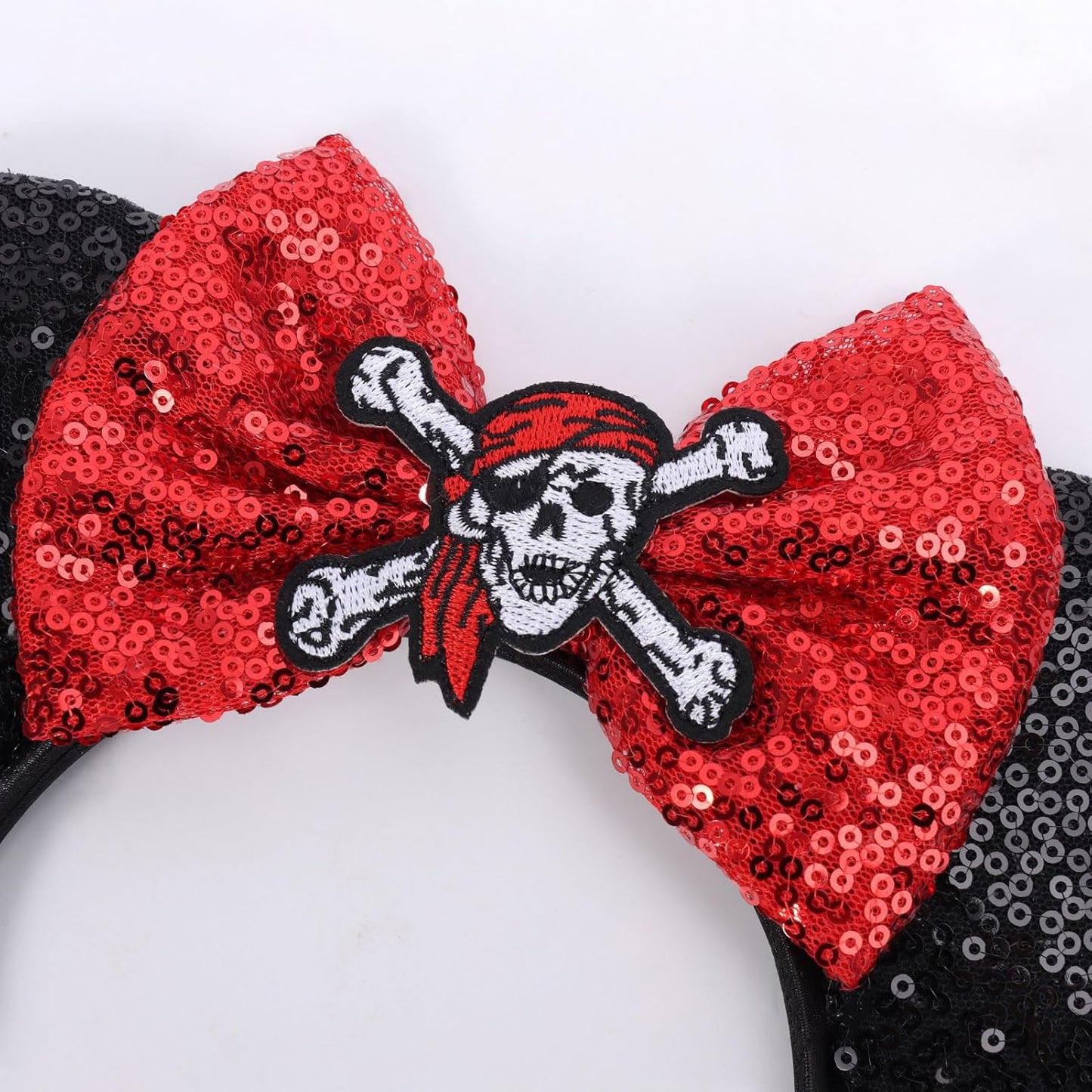 Christmas Mouse Ears Headband, Christmas Ears for Women Adult Kids, Christmas Headband Park Ears Christmas Party Cosplay Costumes Accessories (Ginger)