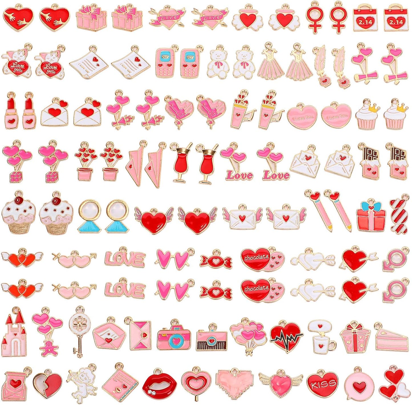 Christmas Charms Gold Enamel Jewelry Making Charms for Bracelet Necklace Earring