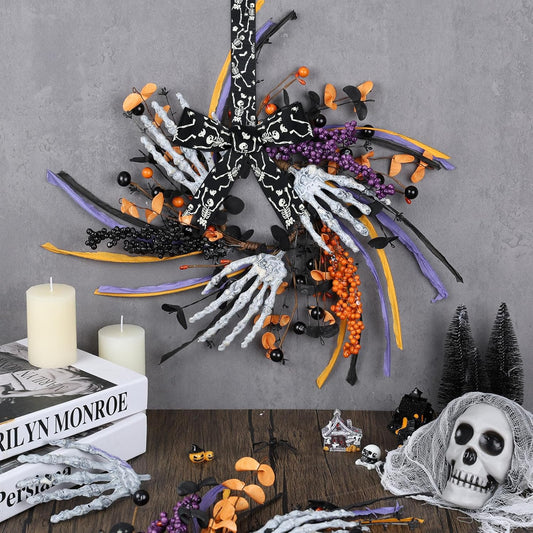 24" Christmas Wreaths for Front Door 2 PCS Christmas Teardrop Swag Winter Wreath with Red Ball Red Berry Pine Needles for Indoor Outdoor Farmhouse Home Wall Window Festival Wedding Decor