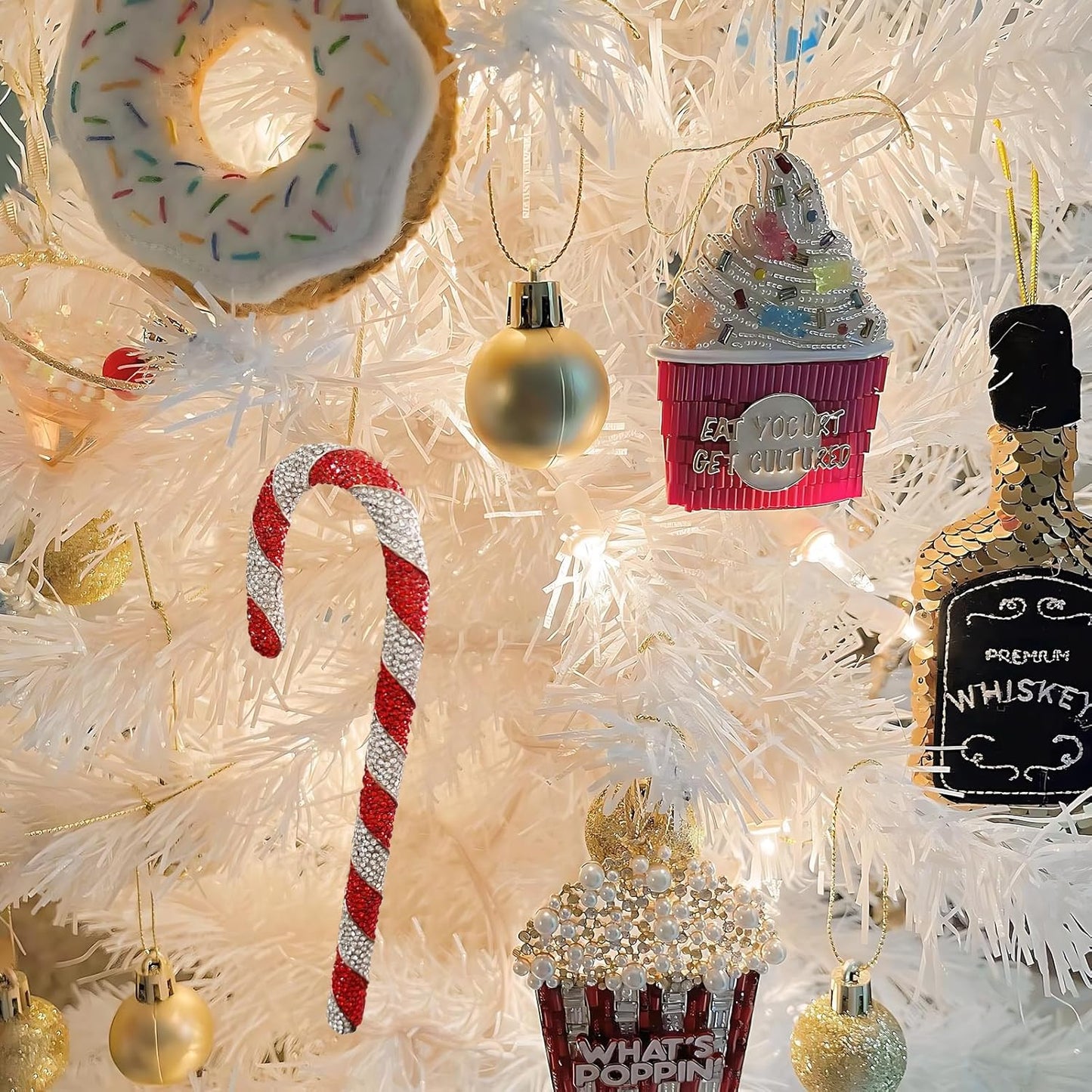 2025 Christmas Ornaments Champagne Ornament,Hanging Wine Glass Ornaments for Christmas Tree Decorations, Keepsake Gifts for Sisters Mother Grandma Women