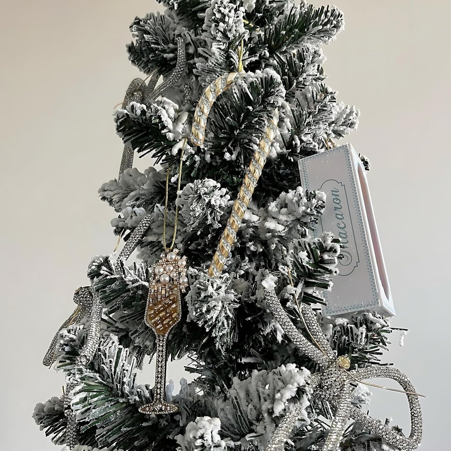 2025 Christmas Ornaments Champagne Ornament,Hanging Wine Glass Ornaments for Christmas Tree Decorations, Keepsake Gifts for Sisters Mother Grandma Women