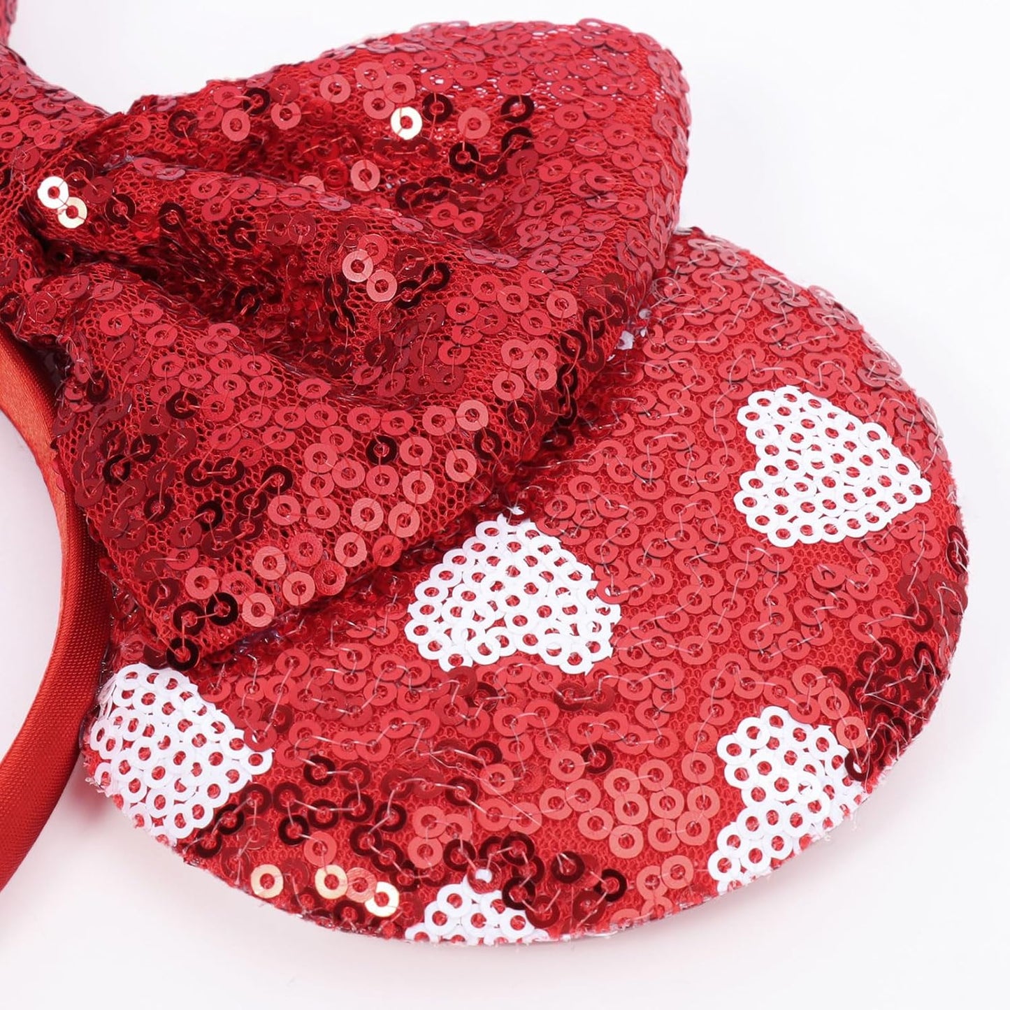 Christmas Mouse Ears Headband, Christmas Ears for Women Adult Kids, Christmas Headband Park Ears Christmas Party Cosplay Costumes Accessories (Ginger)