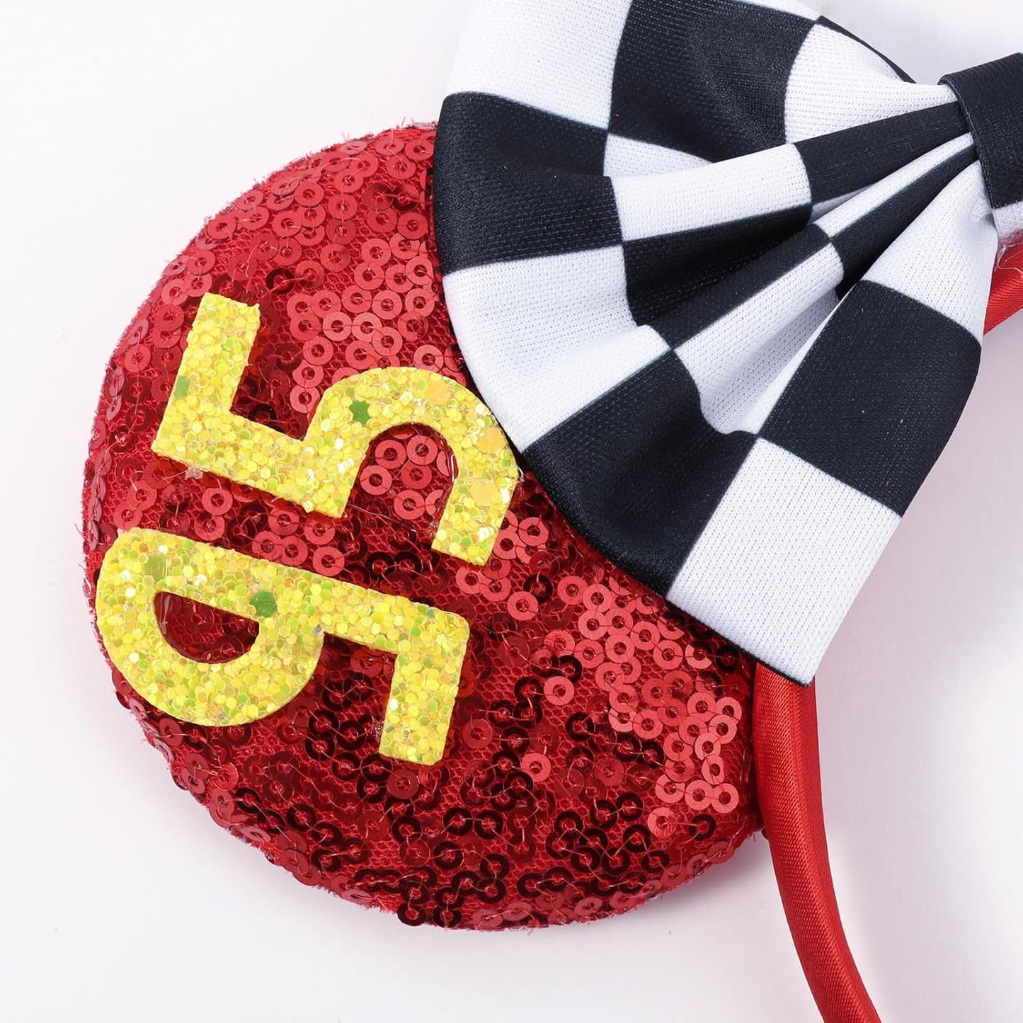 Christmas Mouse Ears Headband, Christmas Ears for Women Adult Kids, Christmas Headband Park Ears Christmas Party Cosplay Costumes Accessories (Ginger)