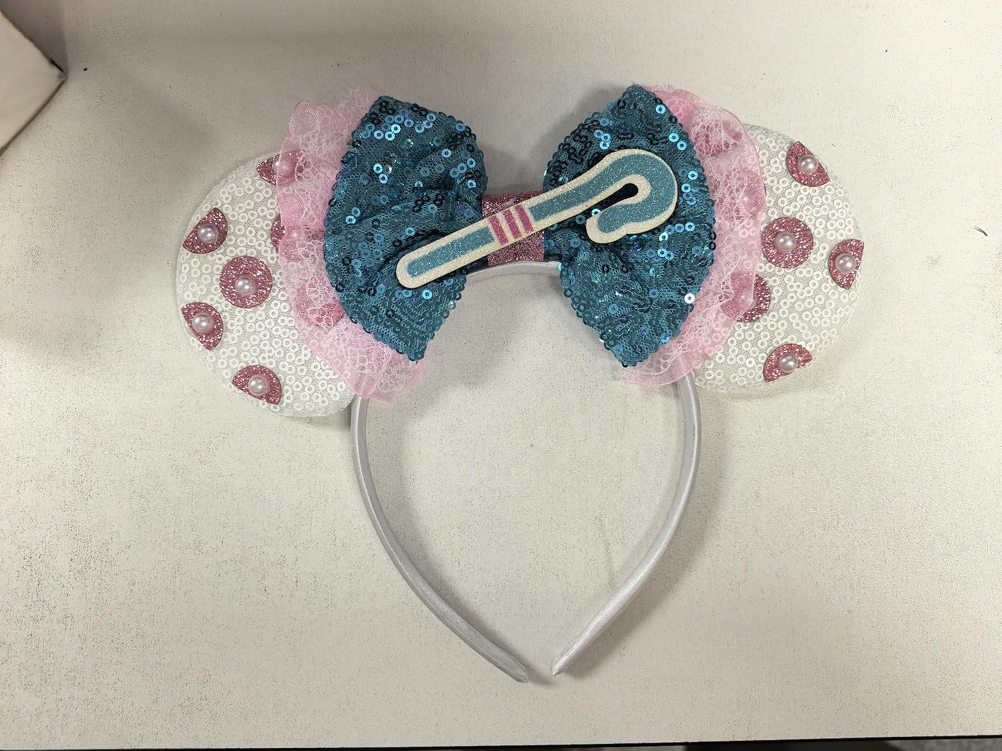 Christmas Mouse Ears Headband, Christmas Ears for Women Adult Kids, Christmas Headband Park Ears Christmas Party Cosplay Costumes Accessories (Ginger)