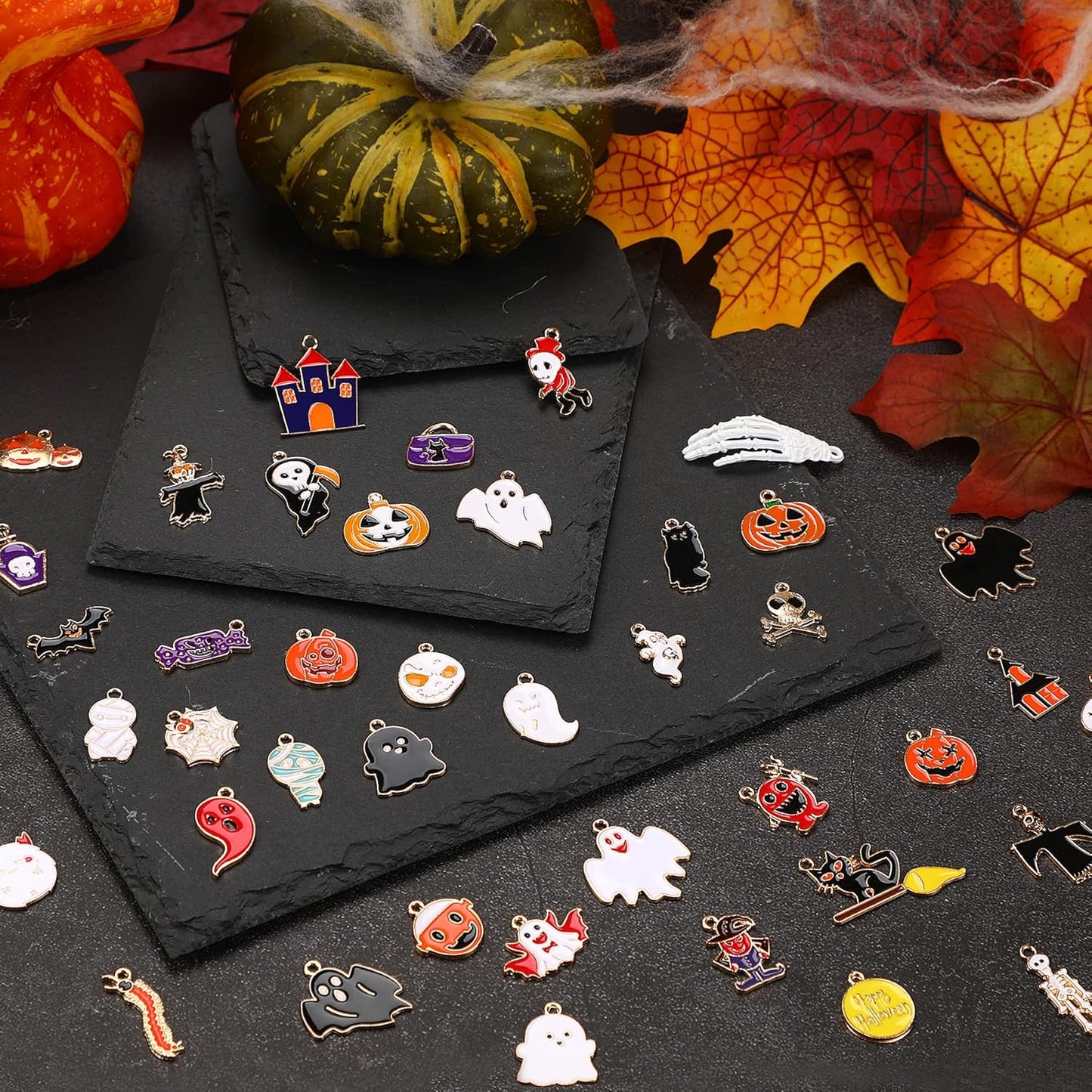 Christmas Charms Gold Enamel Jewelry Making Charms for Bracelet Necklace Earring